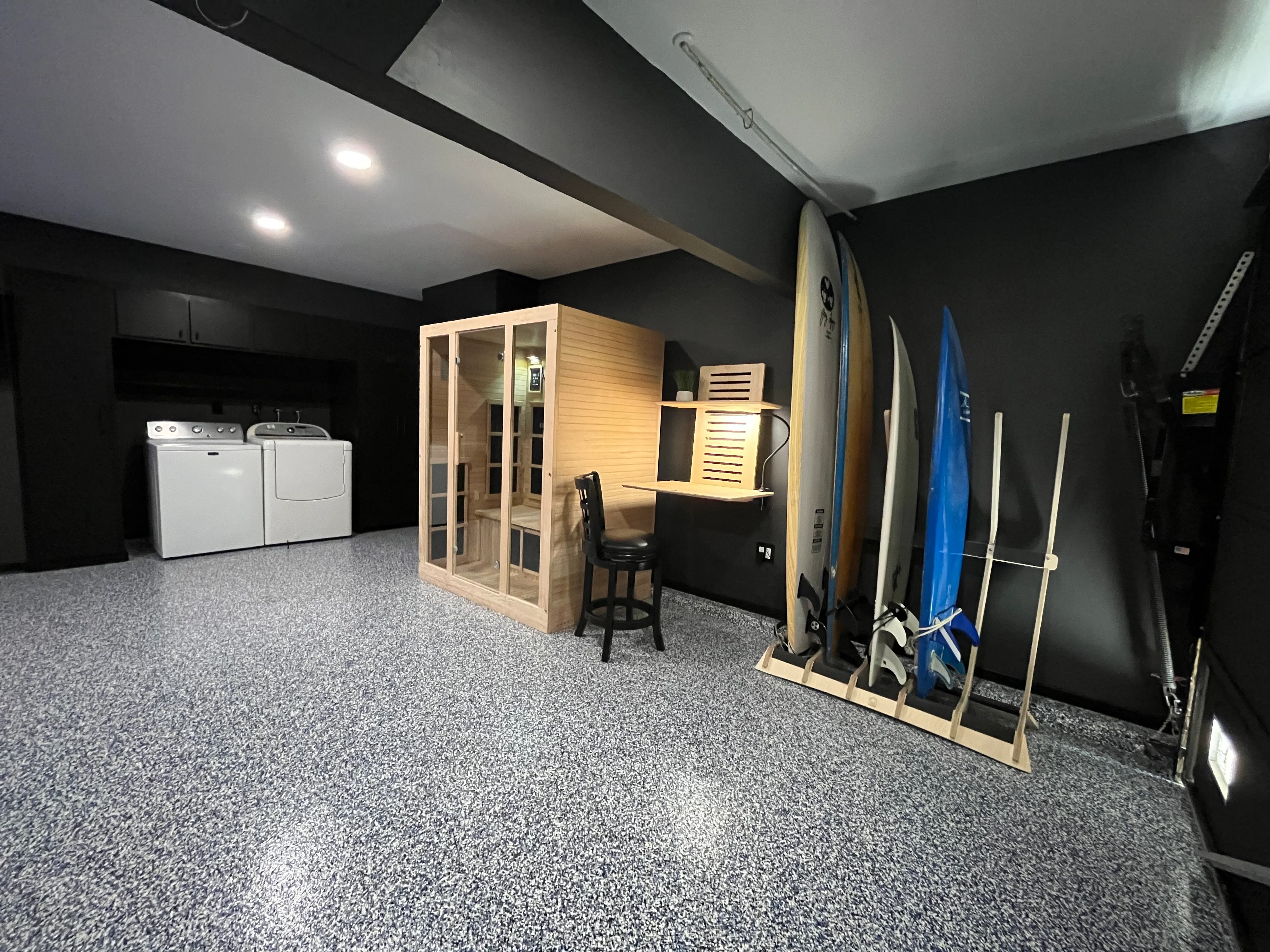 Garage Gym Design & Build for Beachside Interiors in Newport Beach, CA