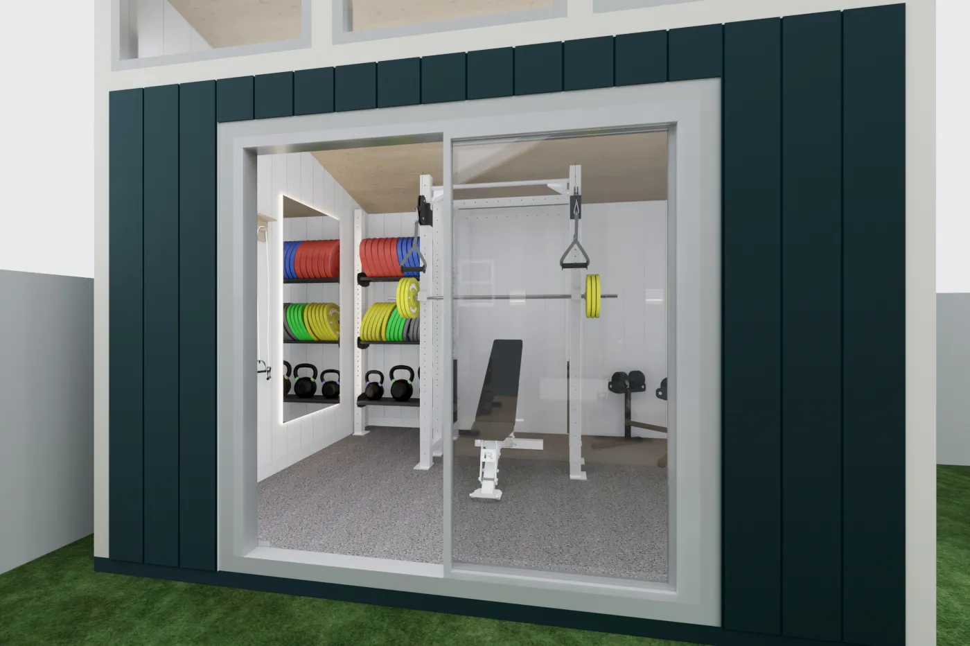 Garage Gym Design & Build for Beachside Interiors in Newport Beach, CA