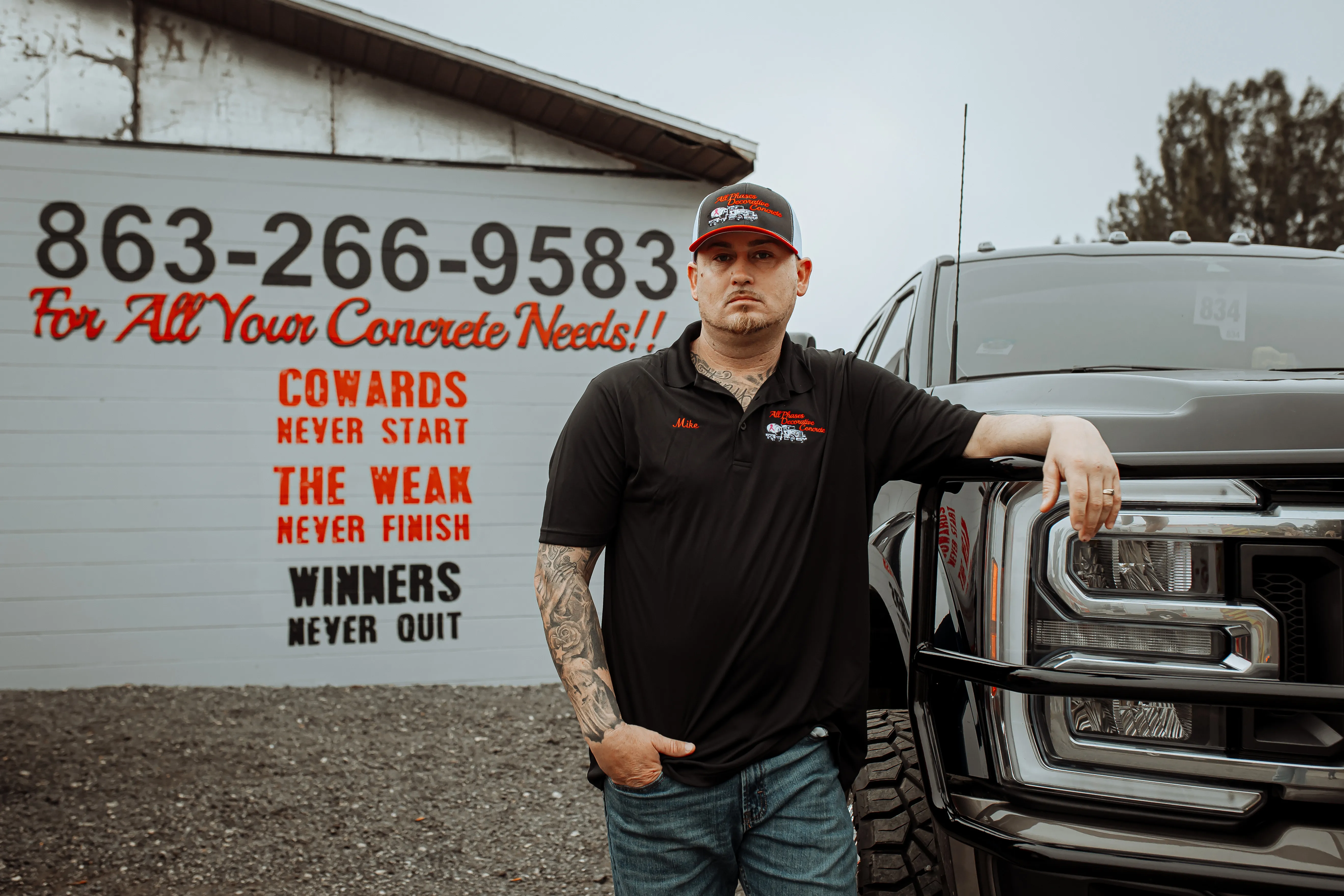 Mike Moore at All Phases Decorative Concrete in Sebring, FL