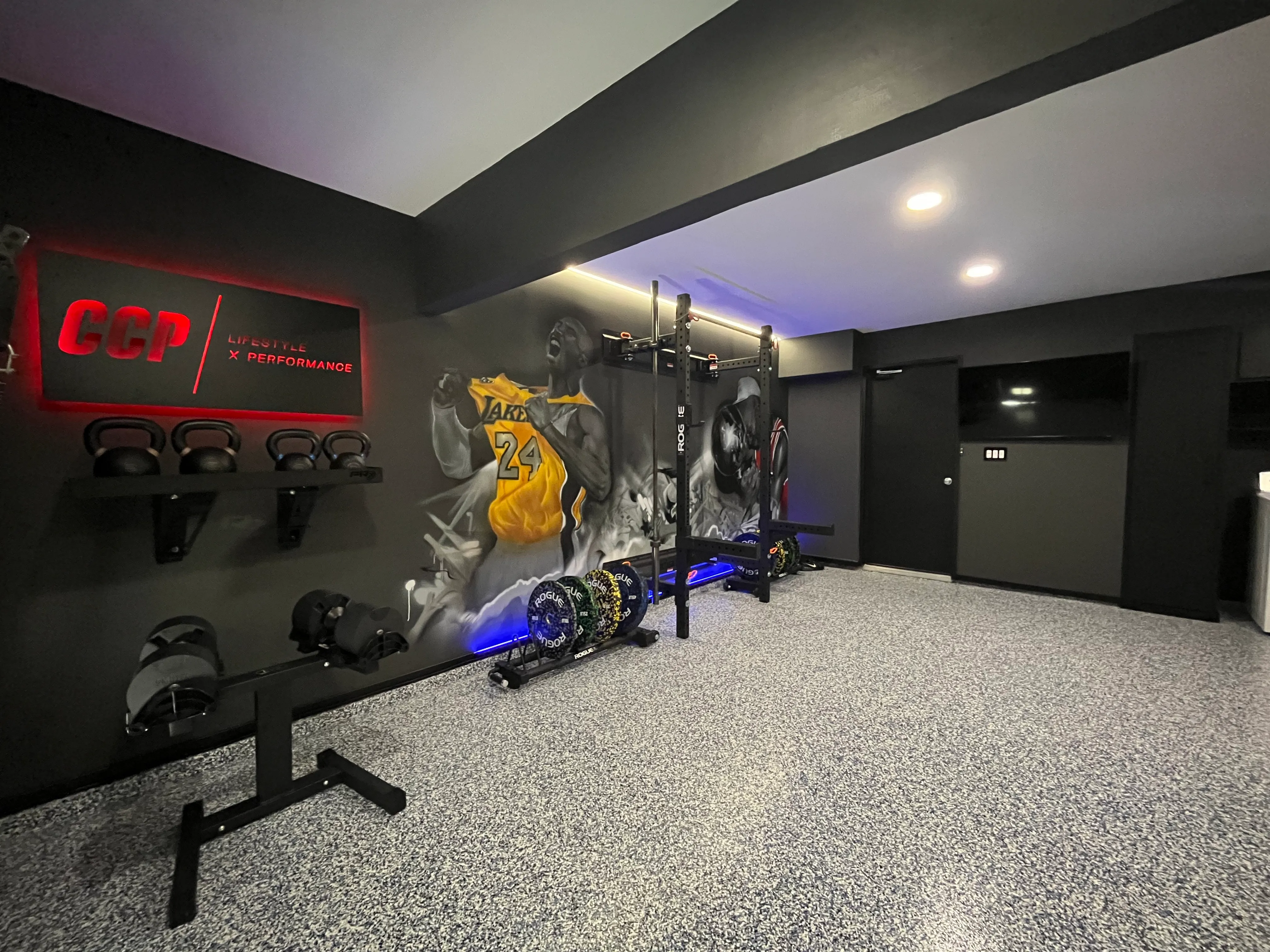 Garage Gym Design & Build for Beachside Interiors in Newport Beach, CA