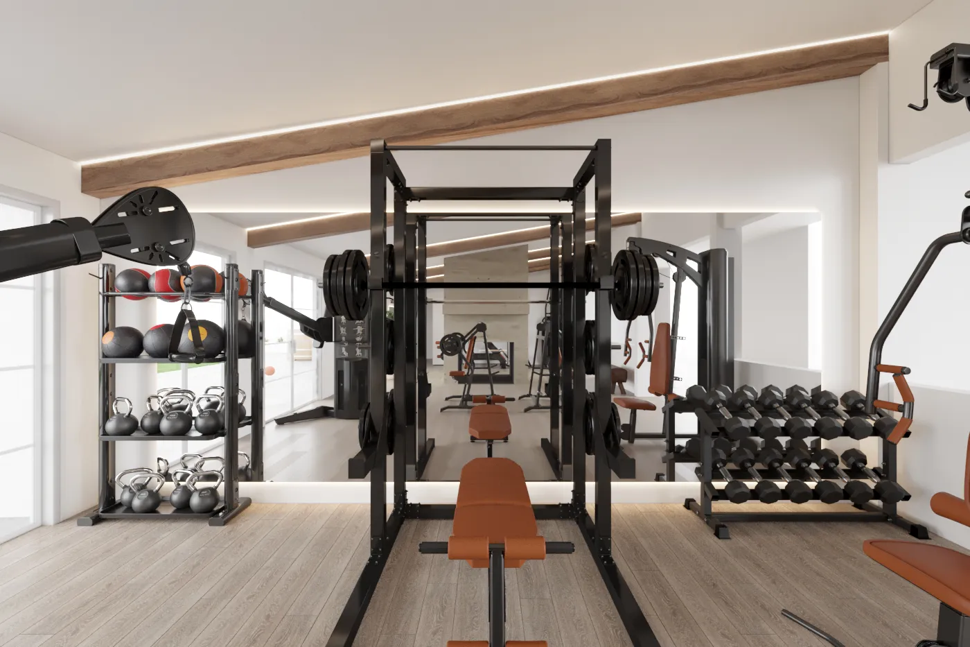 Garage Gym Design & Build for Beachside Interiors in Newport Beach, CA