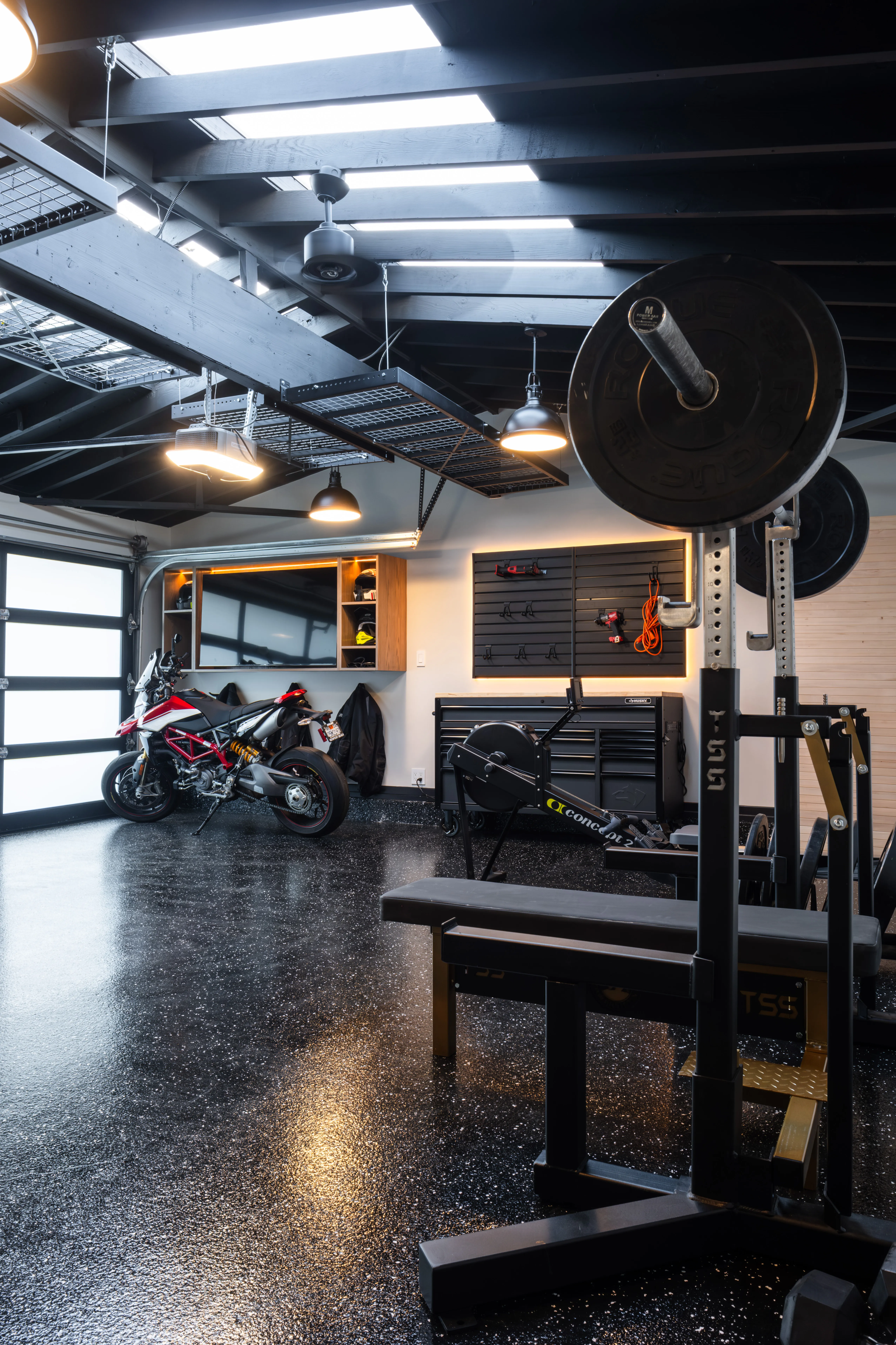 Garage Gym Design & Build for Beachside Interiors in Newport Beach, CA