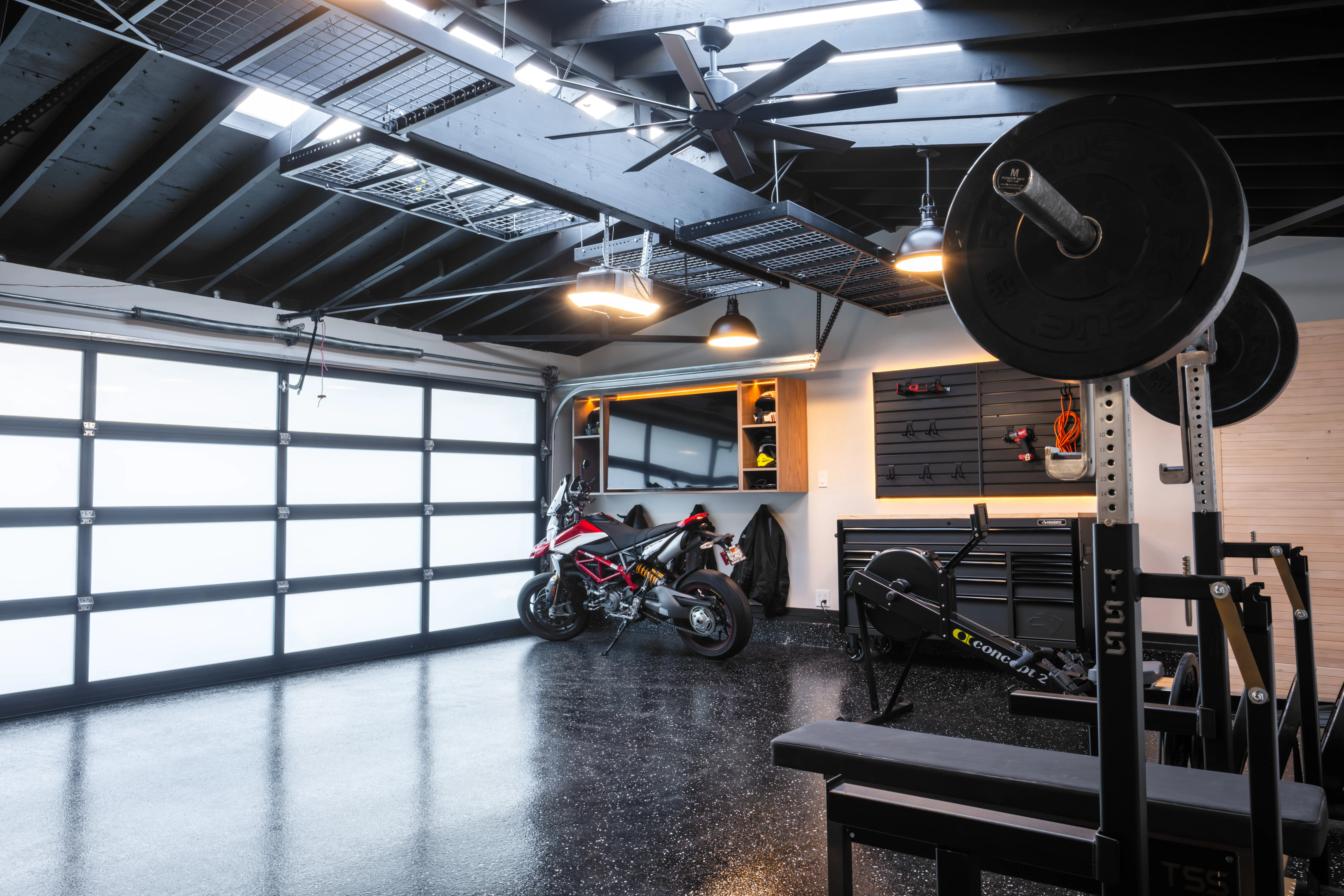 Garage Gym Design & Build for Beachside Interiors in Newport Beach, CA