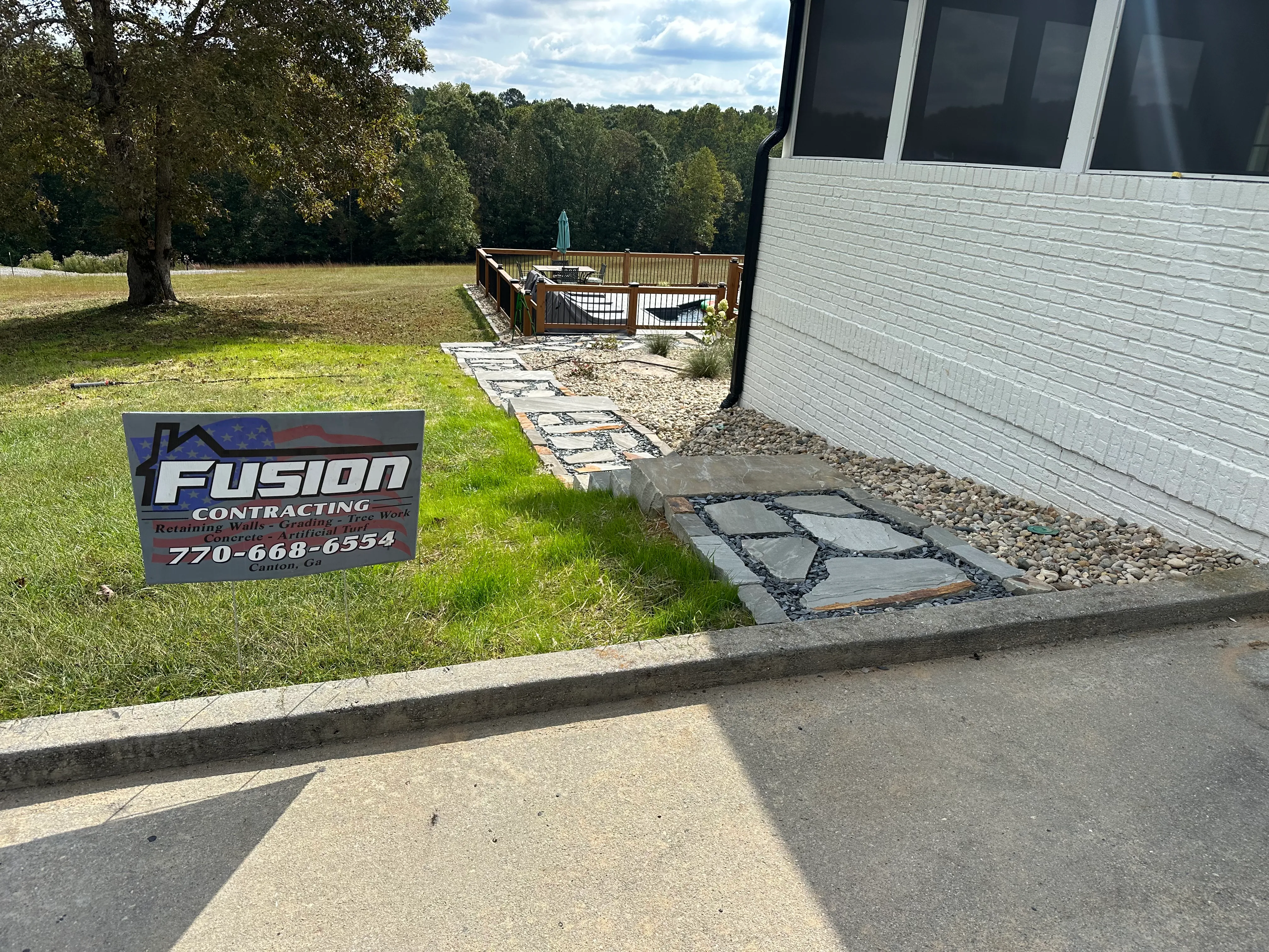 Landscape Design & Installation for Fusion Contracting in North Georgia, GA