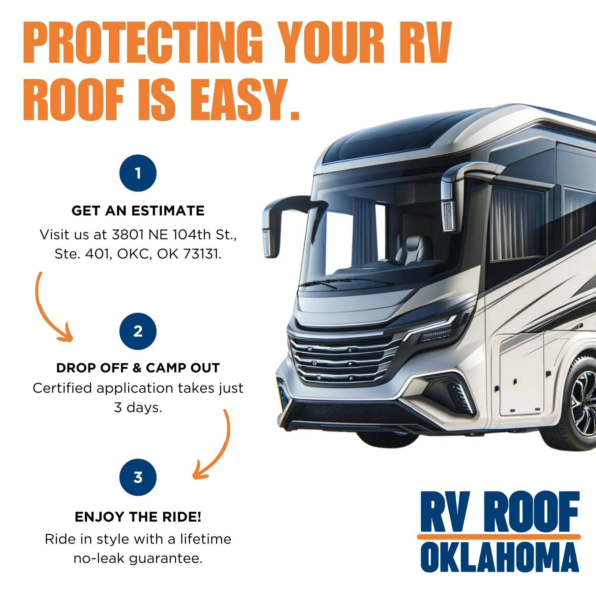 FlexArmor Application for RV Roof Oklahoma in Oklahoma City, OK