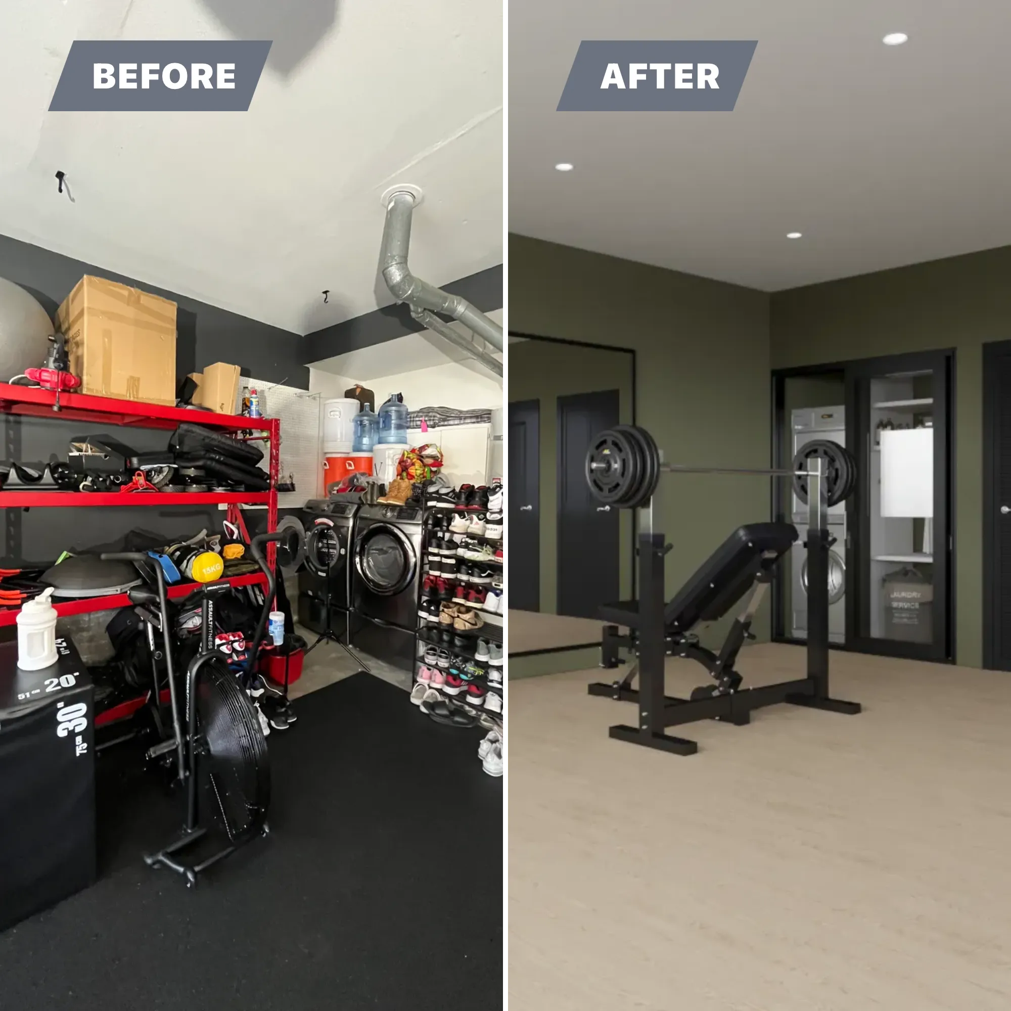 Garage Gym Design & Build for Beachside Interiors in Newport Beach, CA