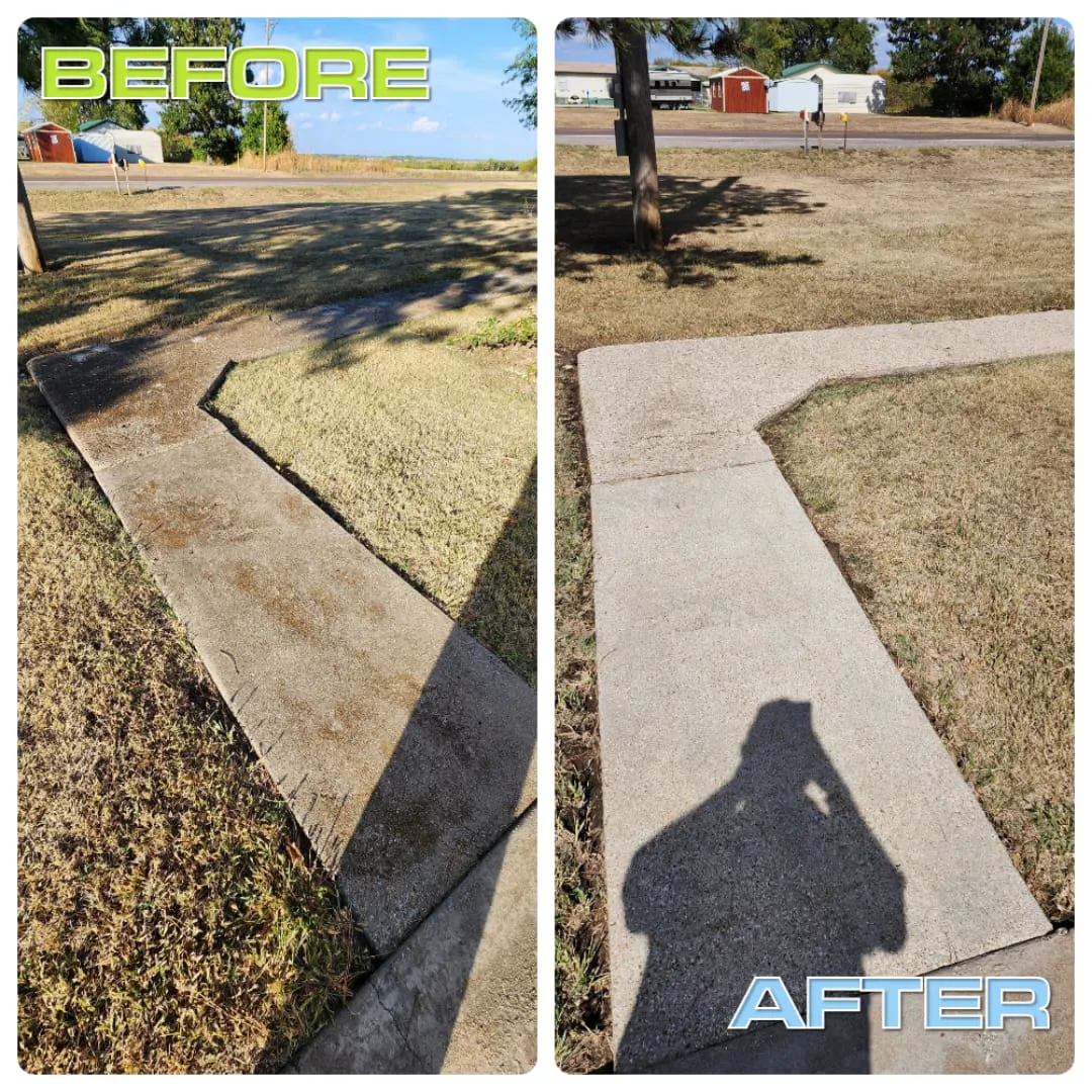 Concrete Cleaning for ALK Exterior Cleaning, LLC in Burden, KS