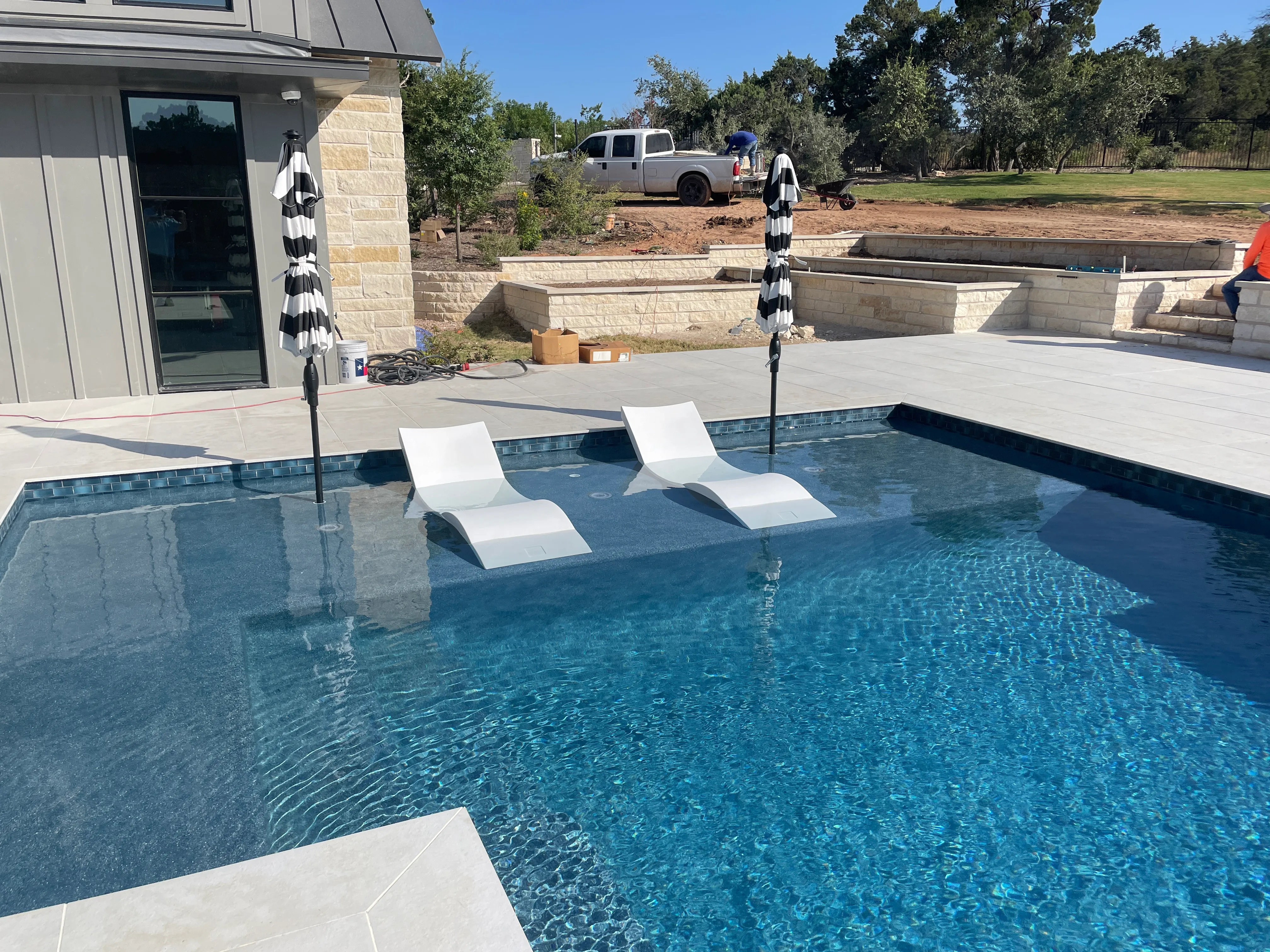 Lagoon Pool Installation for Just Great Pools in Lakeway, TX