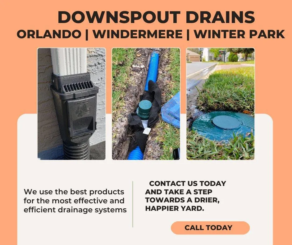 Drain Instllation and Landscaping in Orlando, Florida