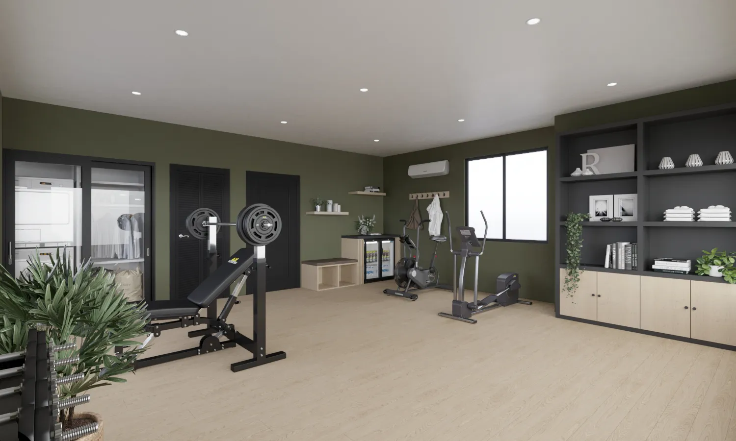 Garage Gym Design & Build for Beachside Interiors in Newport Beach, CA