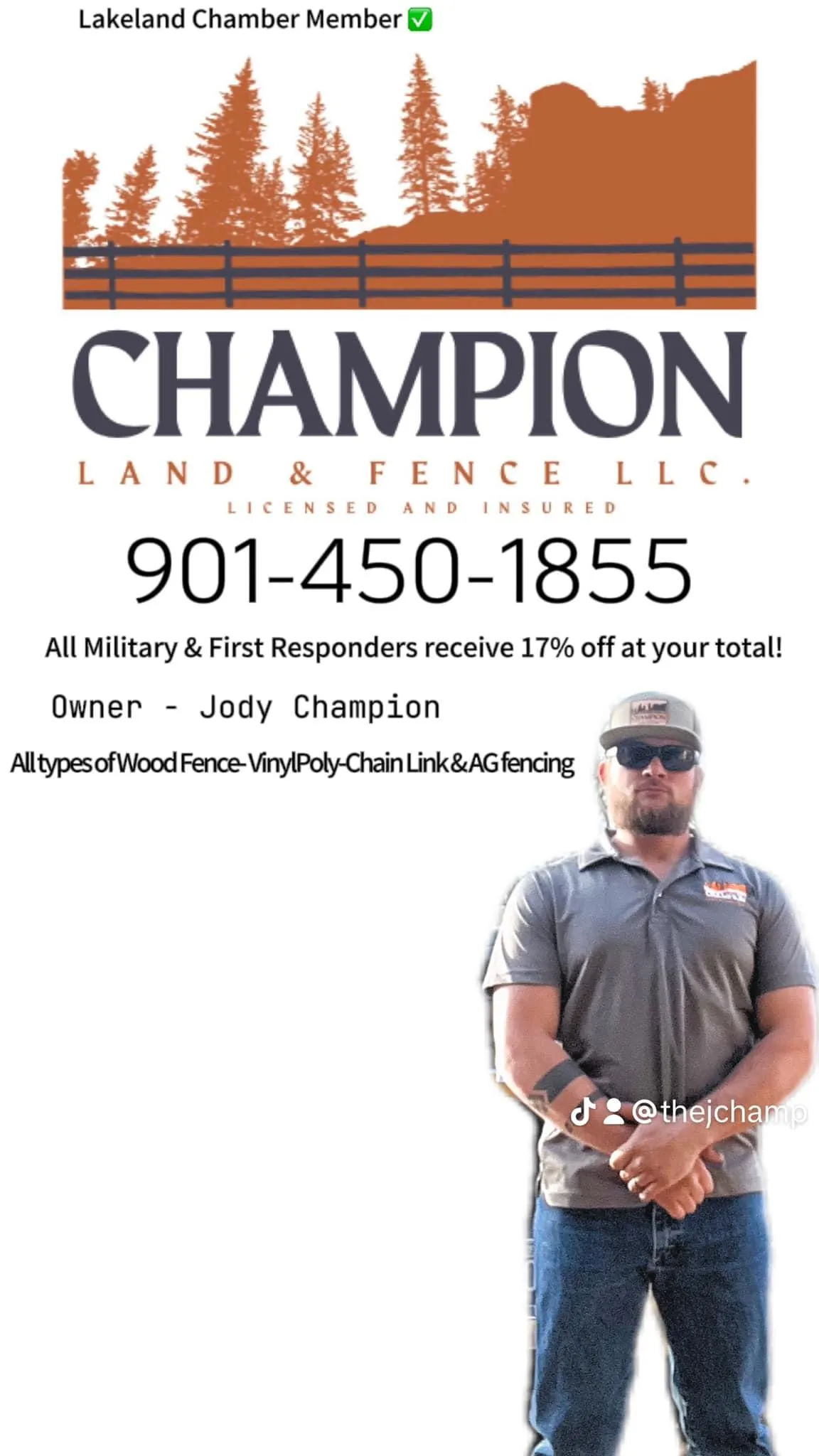 Fence Installation for Champion Land & Fence LLC in Memphis, TN