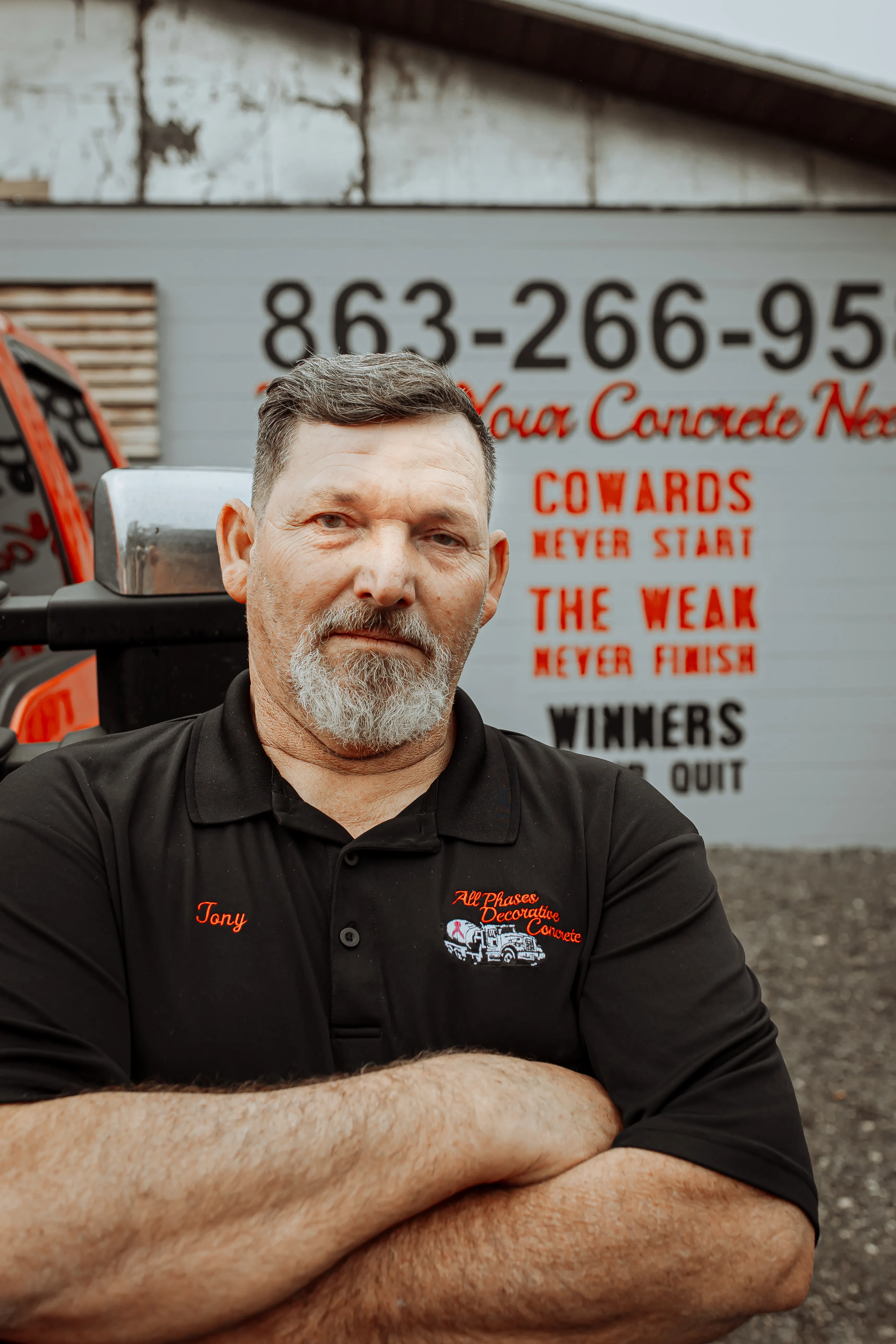 Tony Reddick at All Phases Decorative Concrete in Sebring, FL
