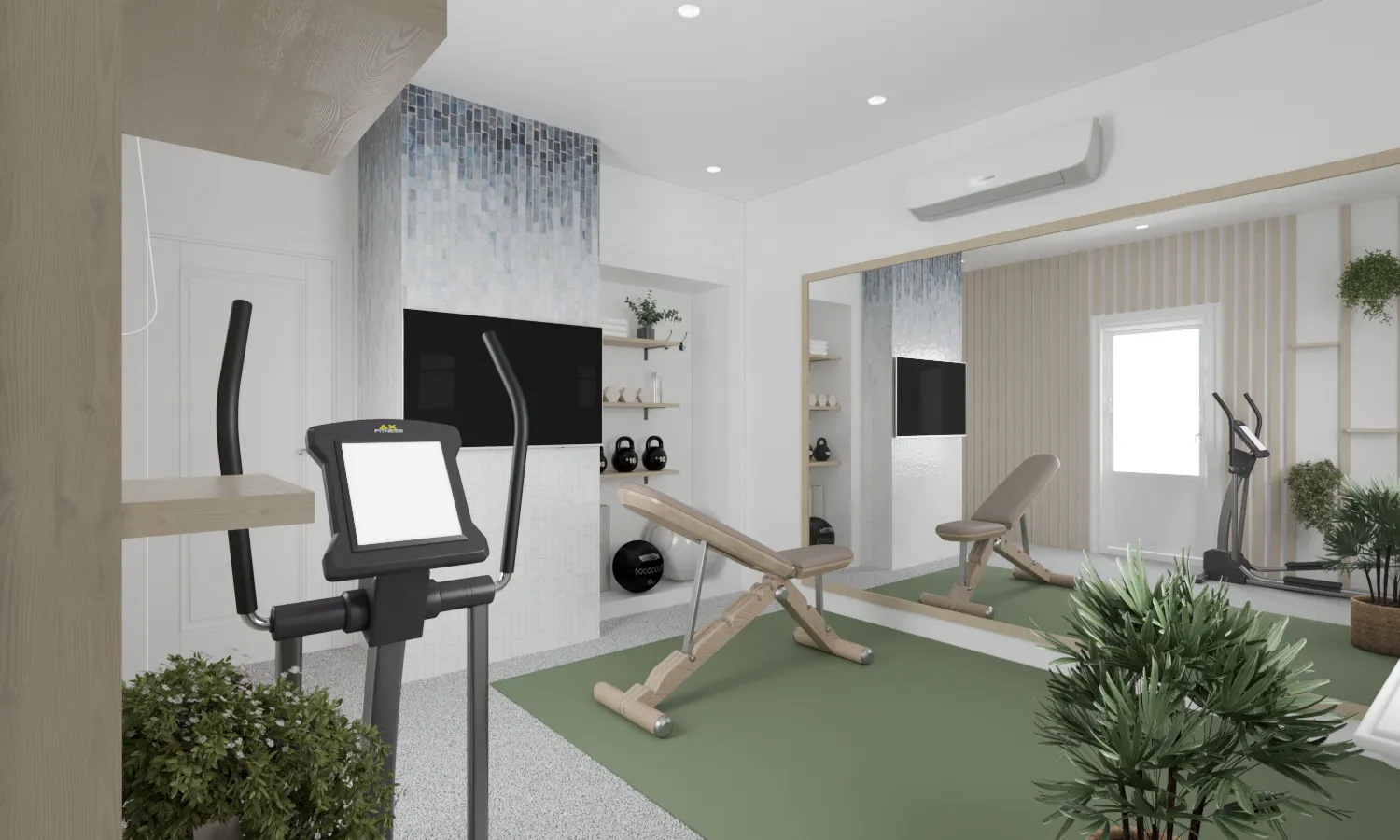 Garage Gym Design & Build for Beachside Interiors in Newport Beach, CA