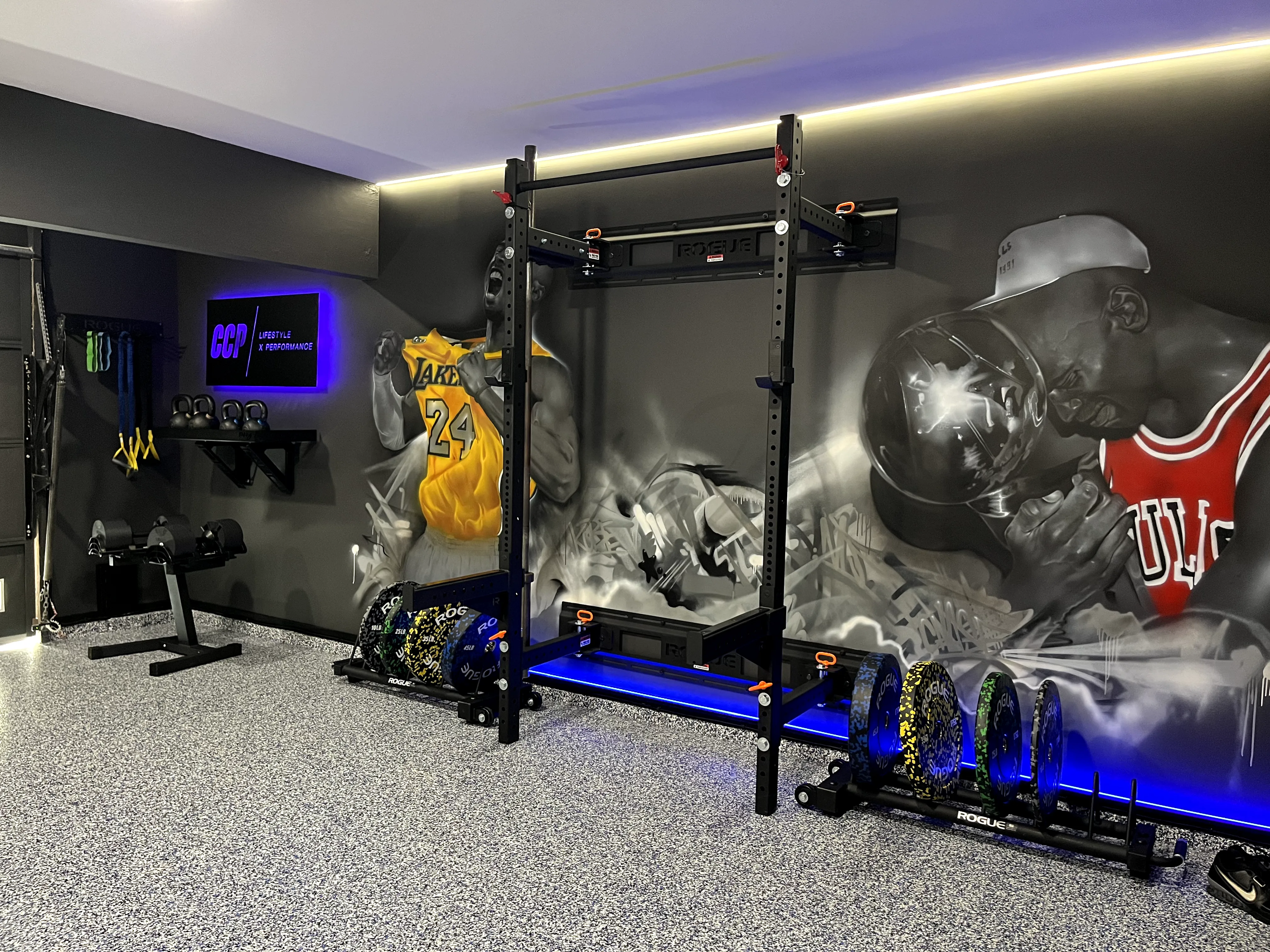 Garage Gym Design & Build for Beachside Interiors in Newport Beach, CA