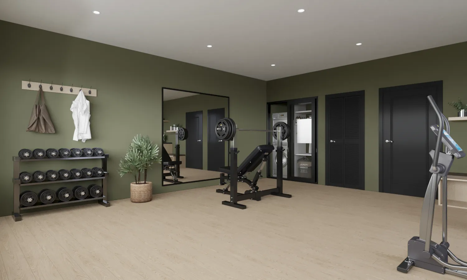 Garage Gym Design & Build for Beachside Interiors in Newport Beach, CA