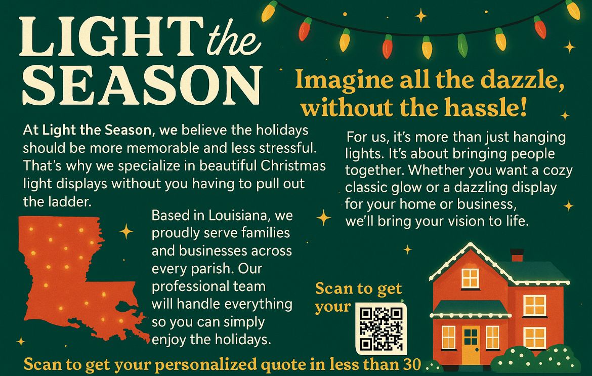 Christmas Lights Installation for Light The Season in Lafayette Parish,  LA