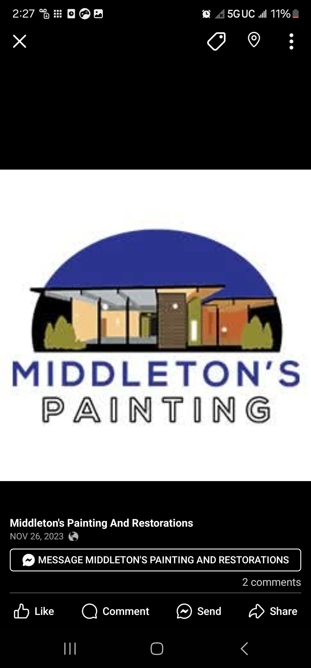  for Middleton's Painting And Restorations  in North Charleston, SC