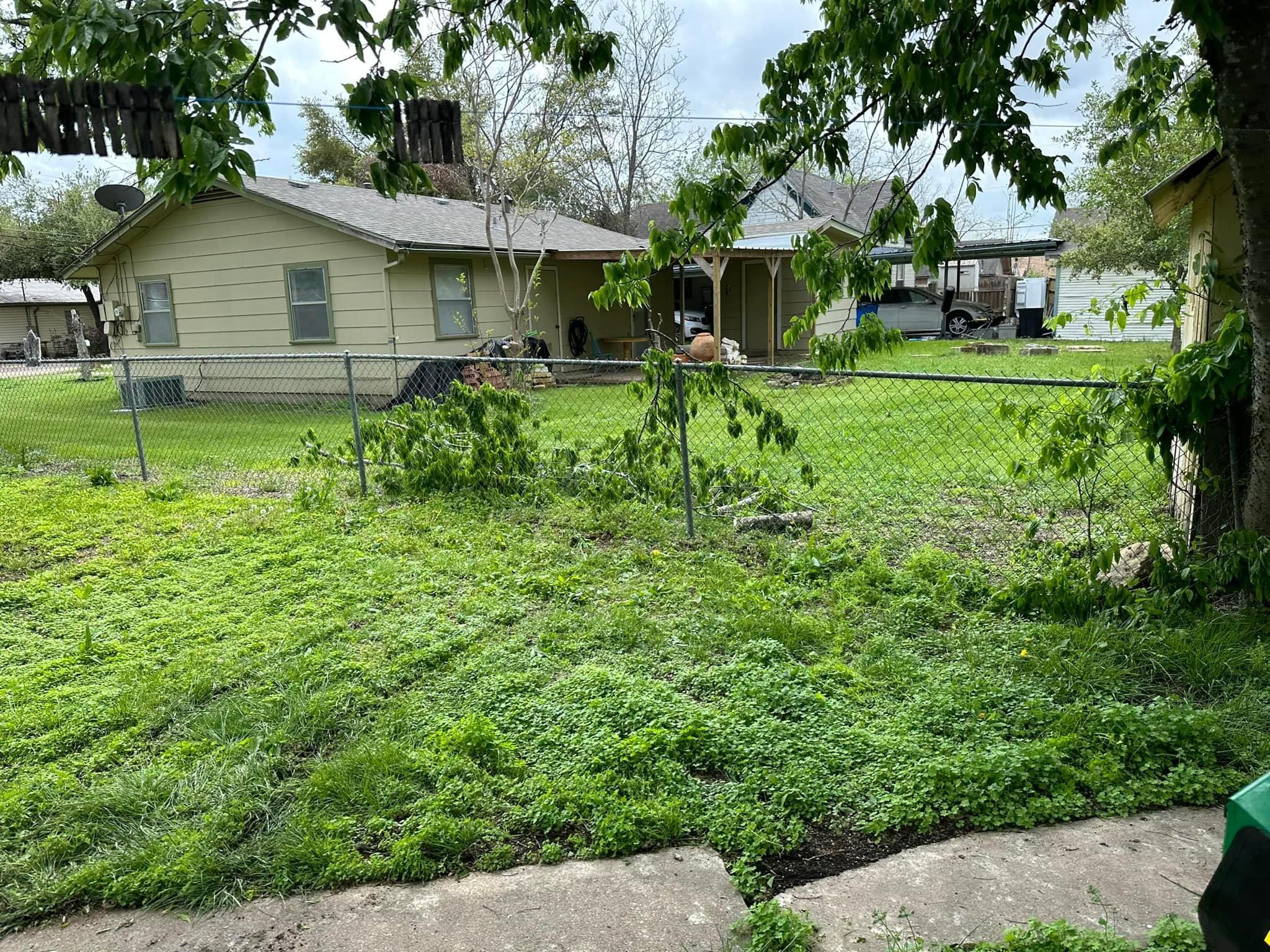 Mowing for Allen Lawn Care in Taylor, Texas