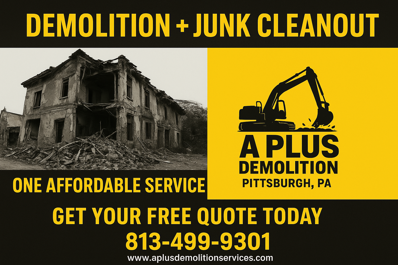  for A Plus Demolition Retaining Walls and Clean Out. Serving the Greater Pittsburgh Area in Pittsburgh, PA