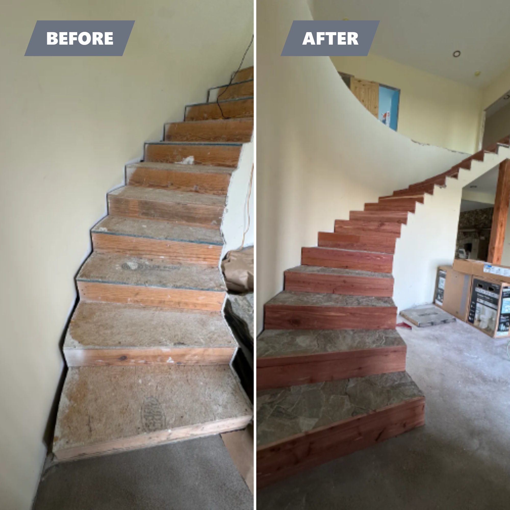 Before and After for A-L Tile in Saluda, SC