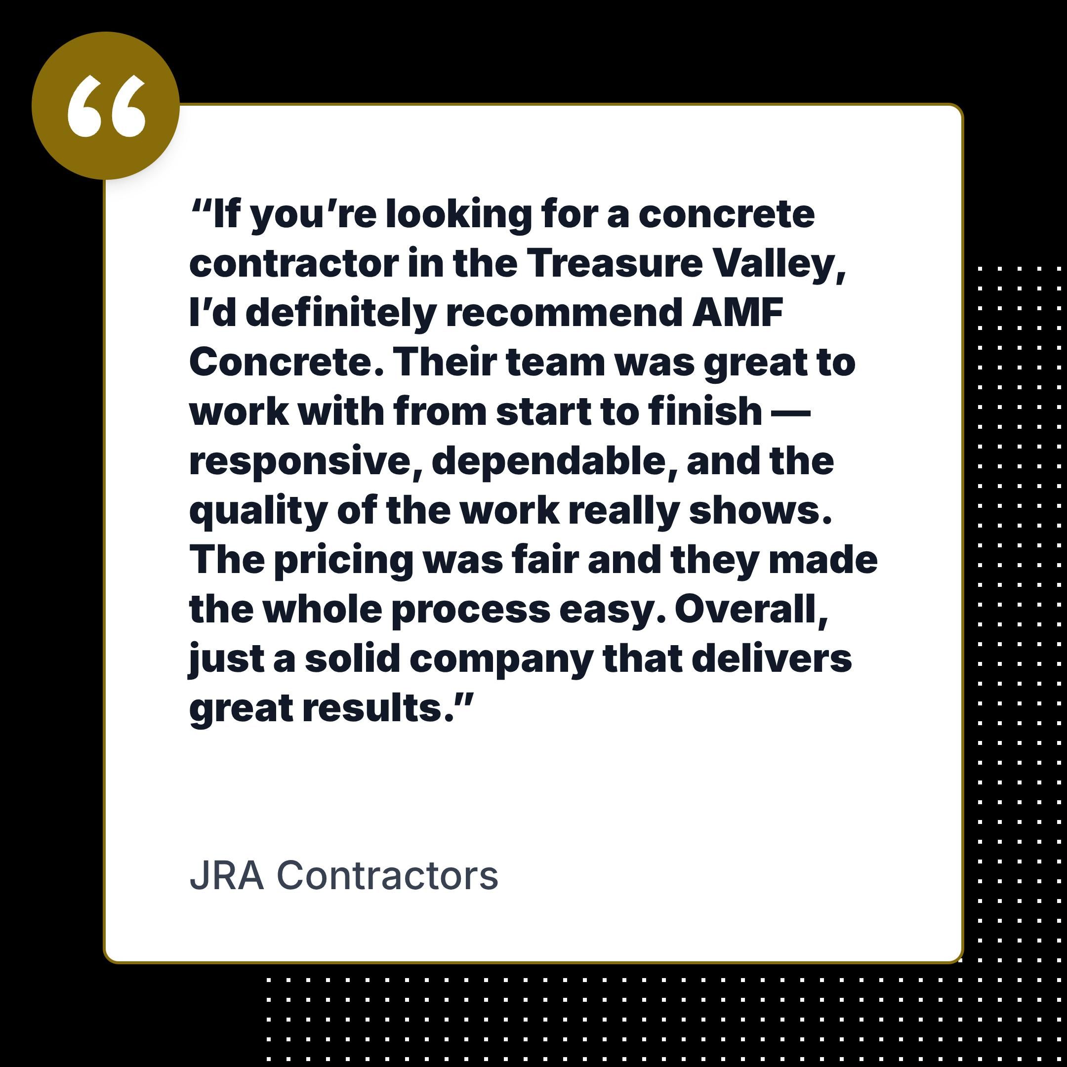  for AMF Concrete Construction in Boise, ID