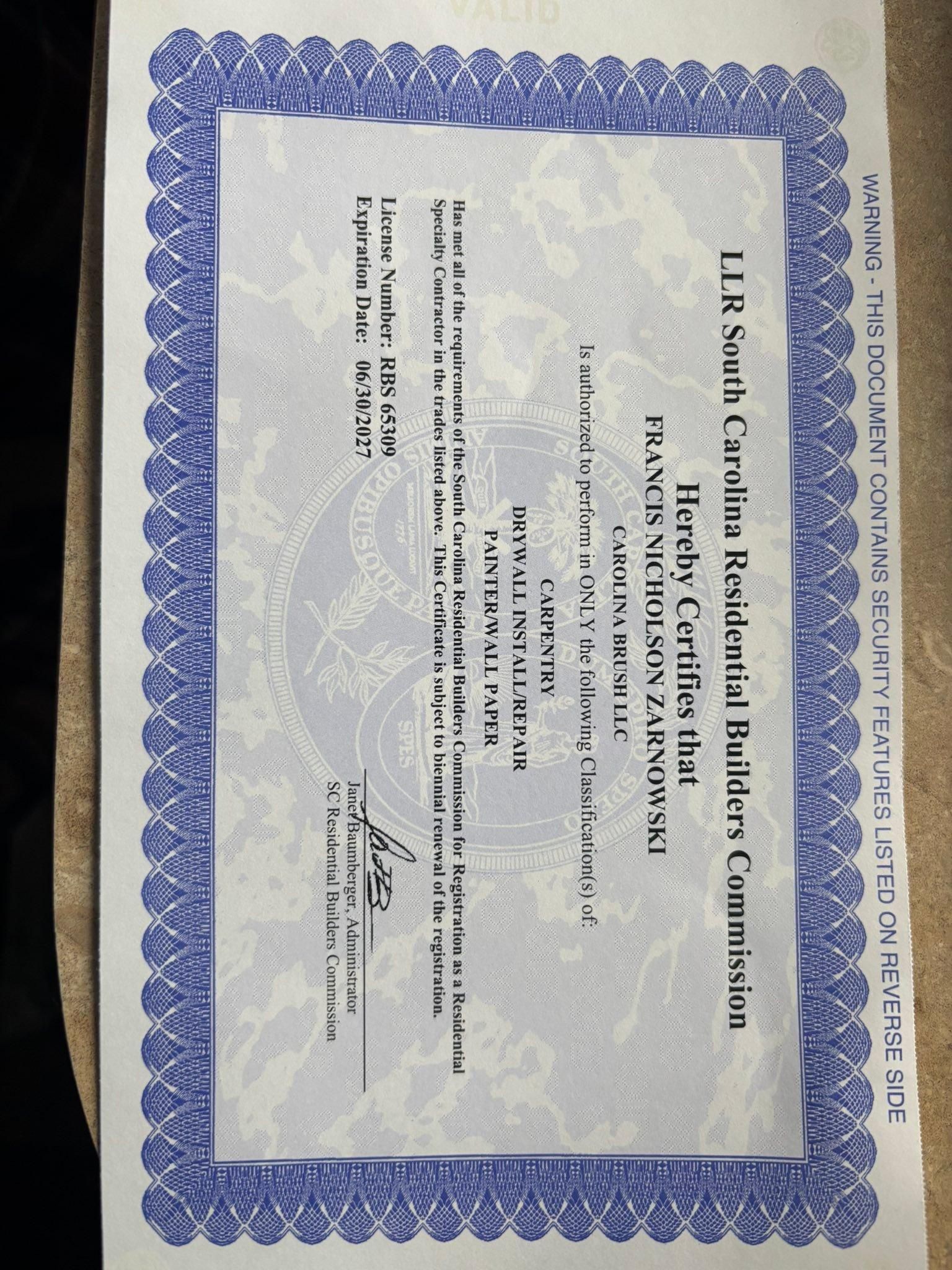  for Carolina Brush in Greenwood, SC