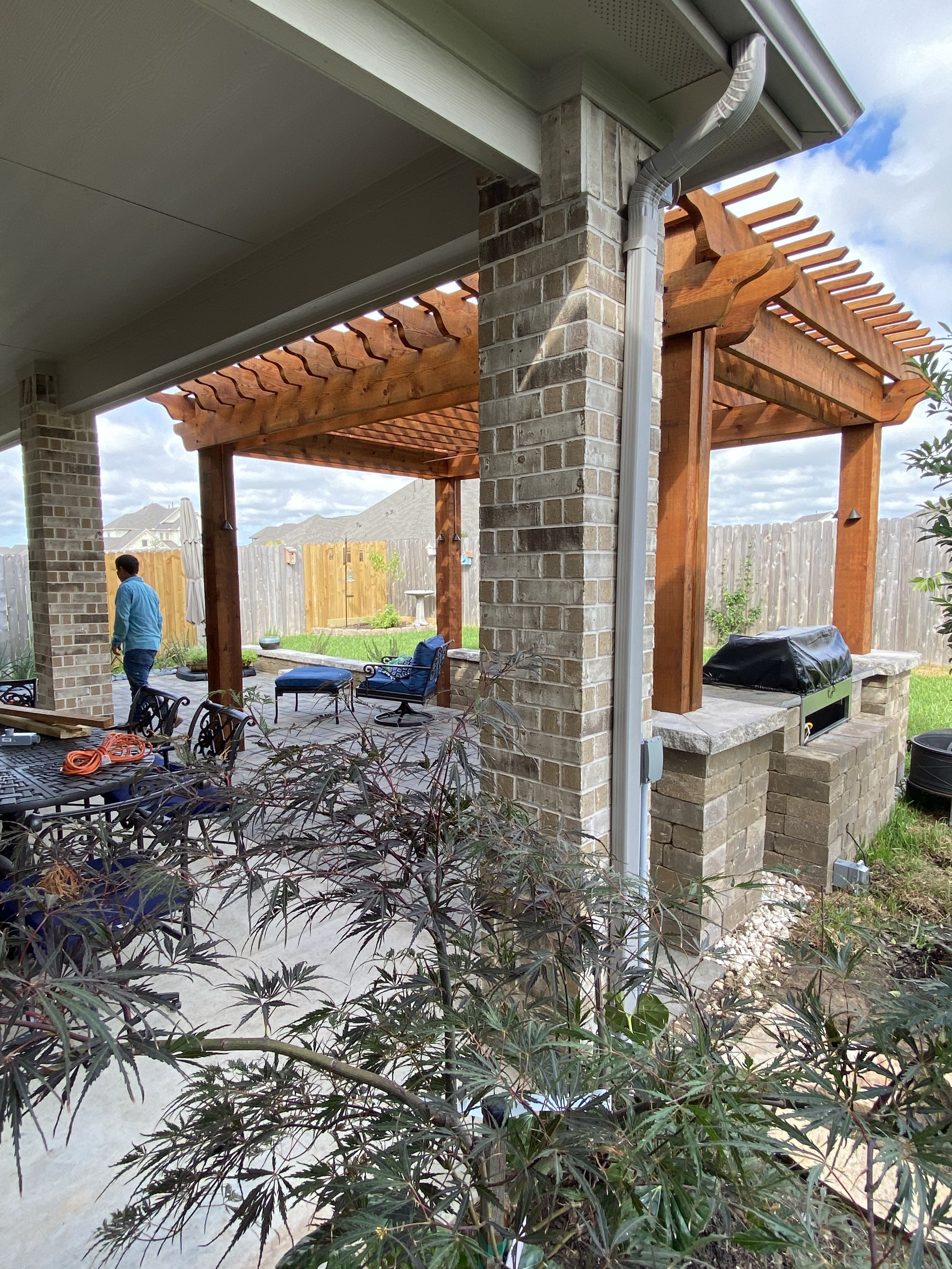 Outdoor Features for Atlas Land Design in Creekside Park, TX