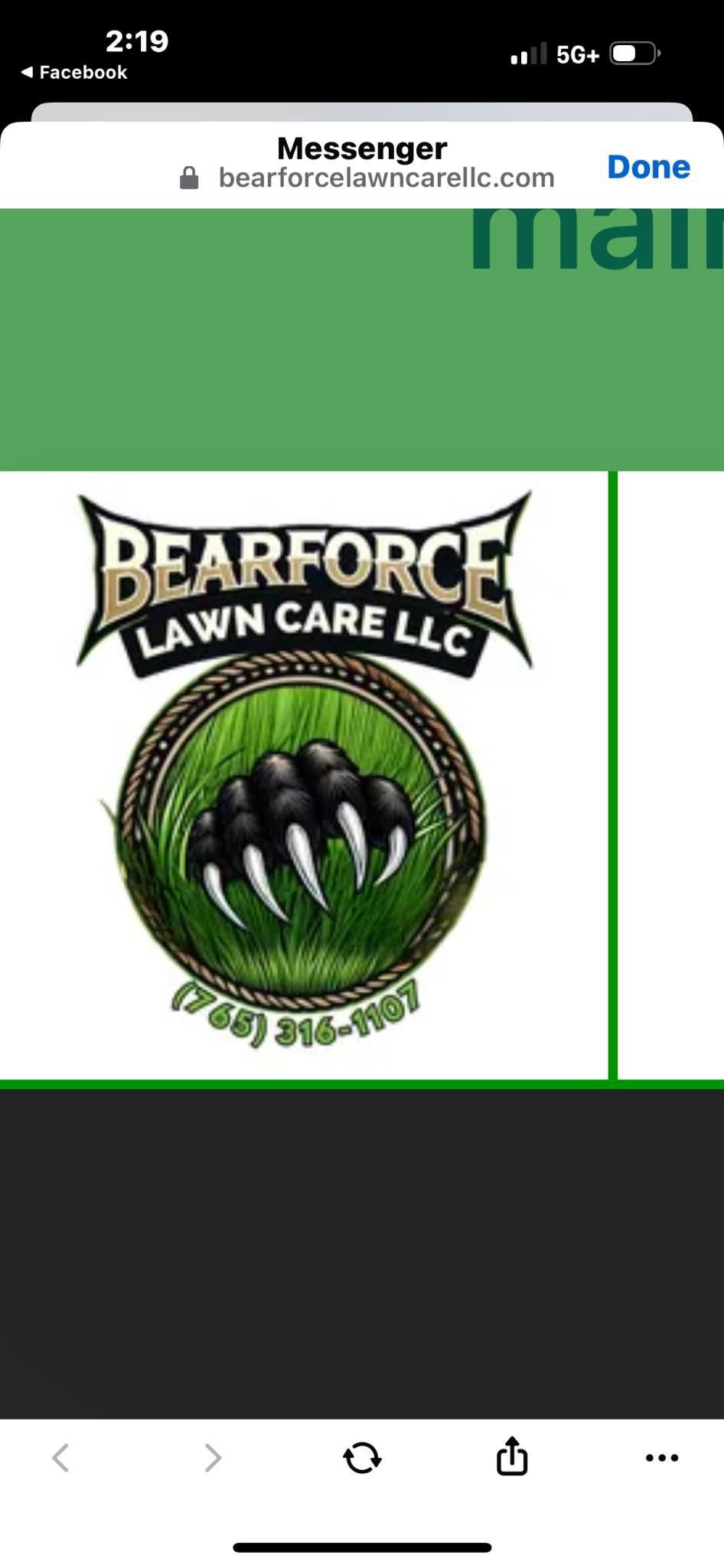  for Bearforce Lawn Care LLC in Greenfield, IN