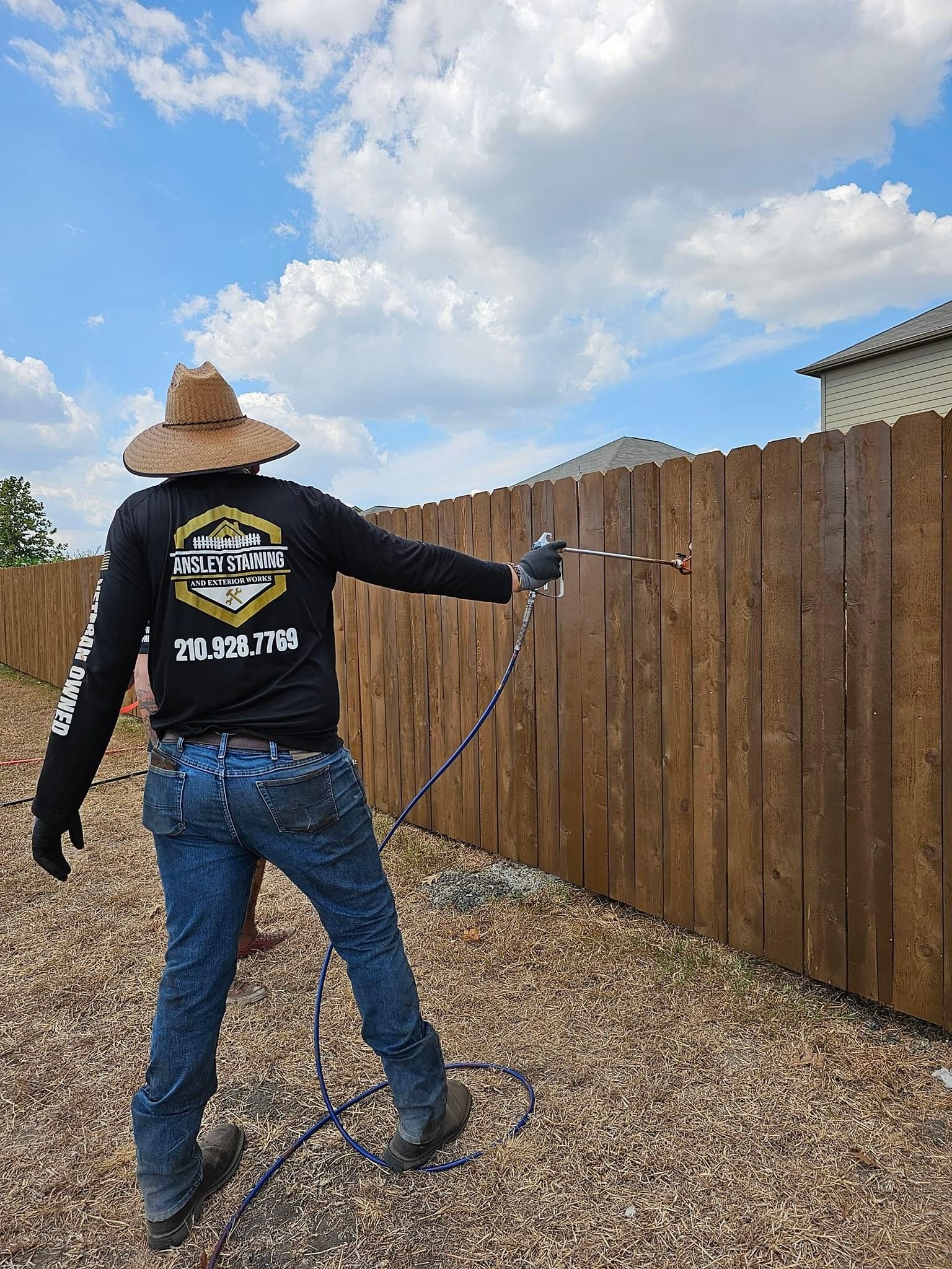 Fence Staining for Ansley Staining and Exterior Works in New Braunfels, TX