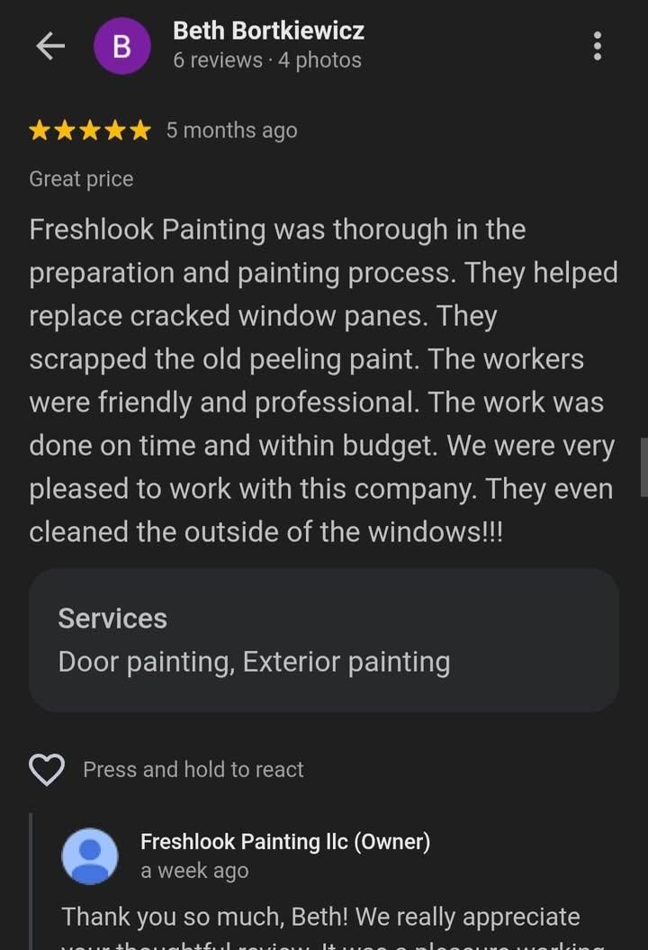 All Photos for Freshlook Painting LLC in Springfield, PA