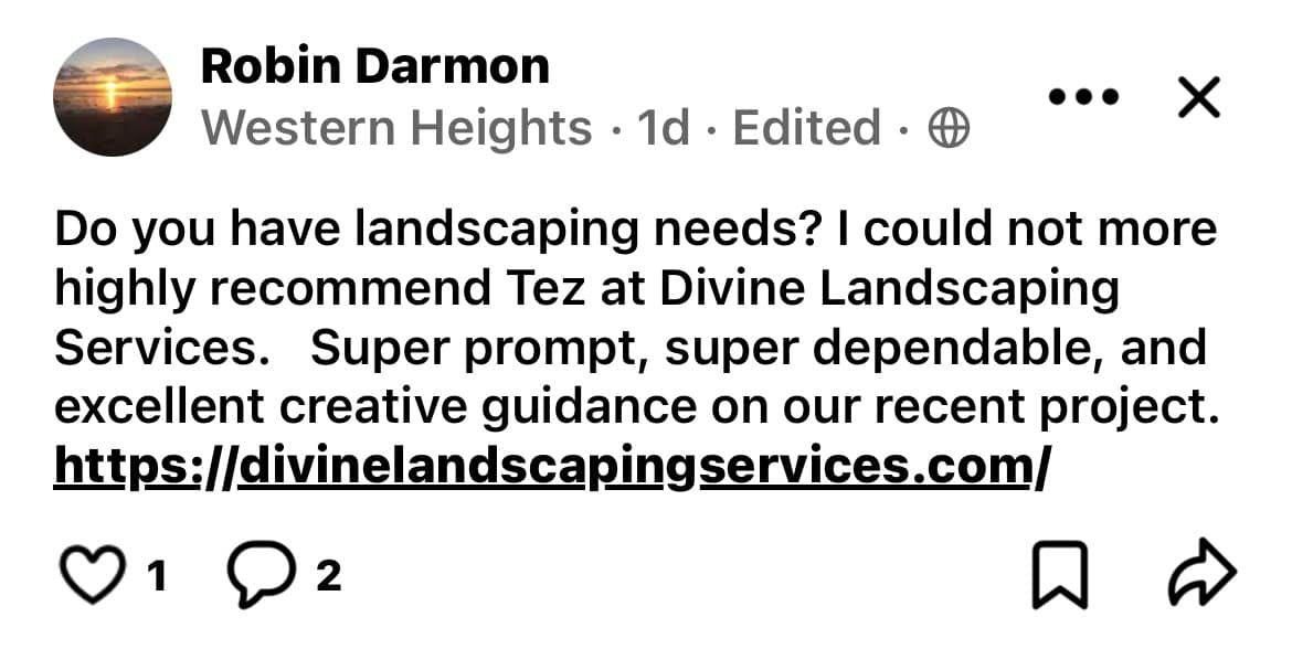  for Divine Landscaping  in Stillwater, OK