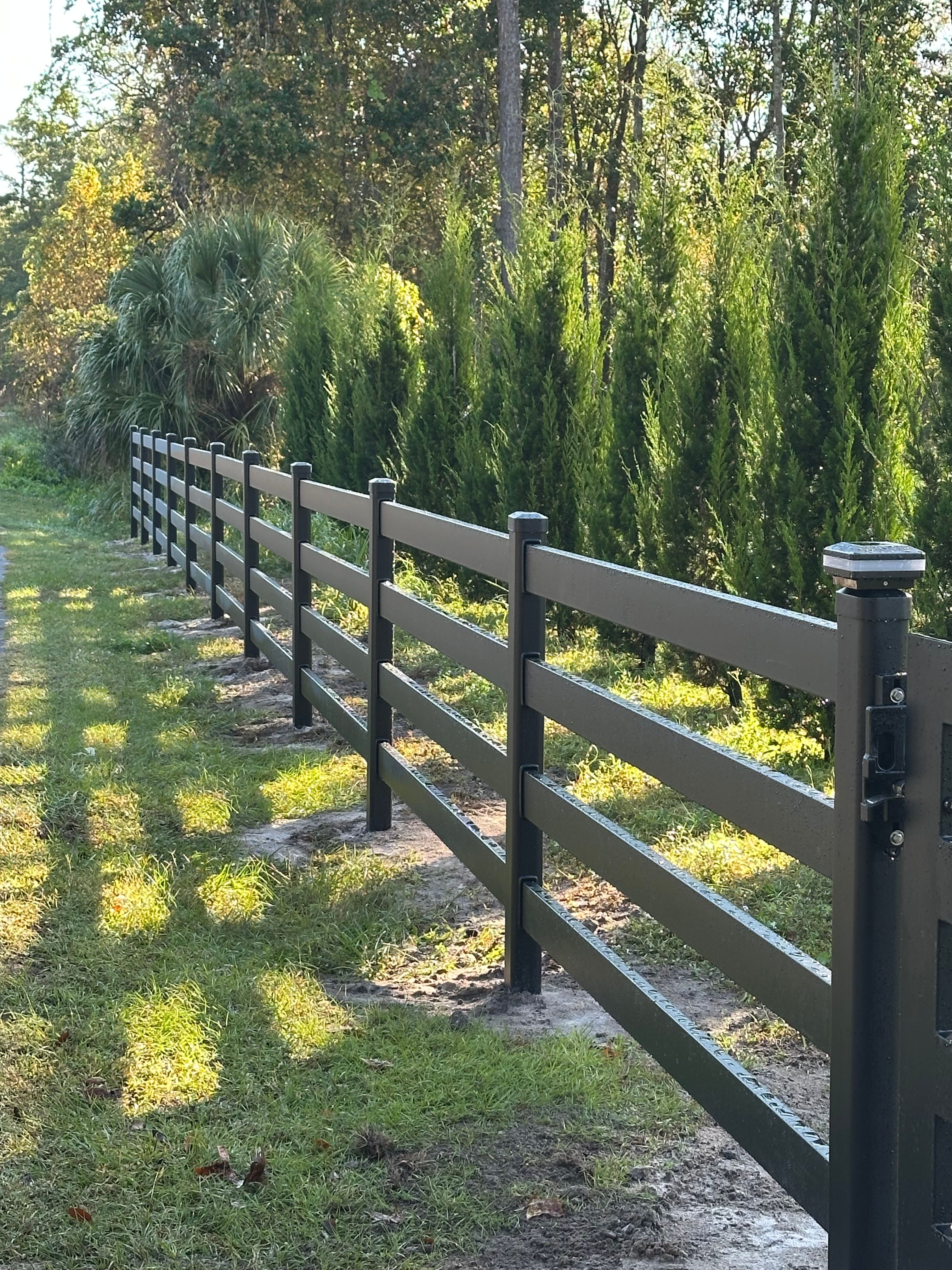 Buckley All Steel Fence for Allbritton's Outdoor Solutions Inc in Geneva, FL