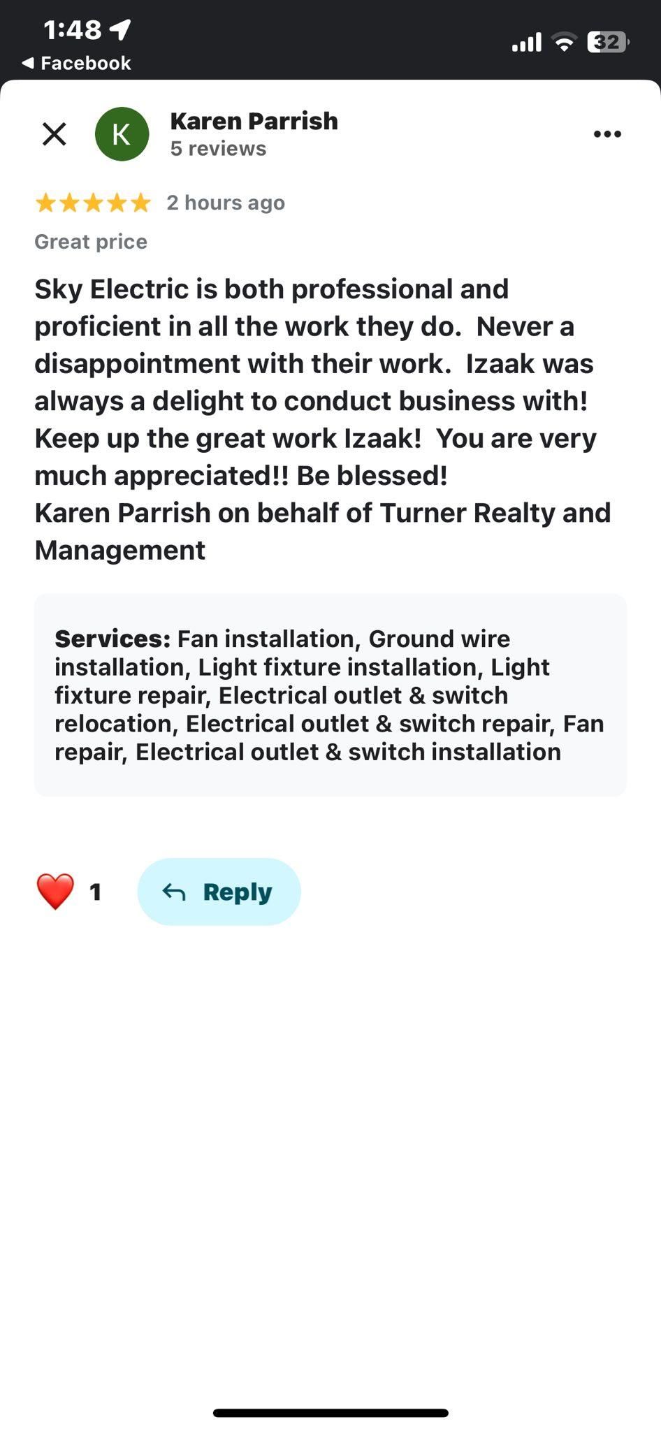  for Sky Electrical in Clarksville, IN