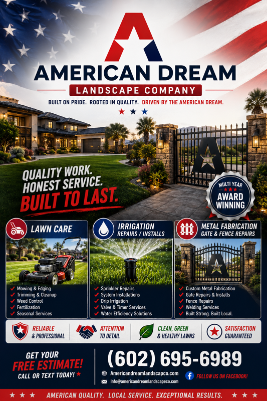  for American Dream Landscape Company in Surprise, AZ