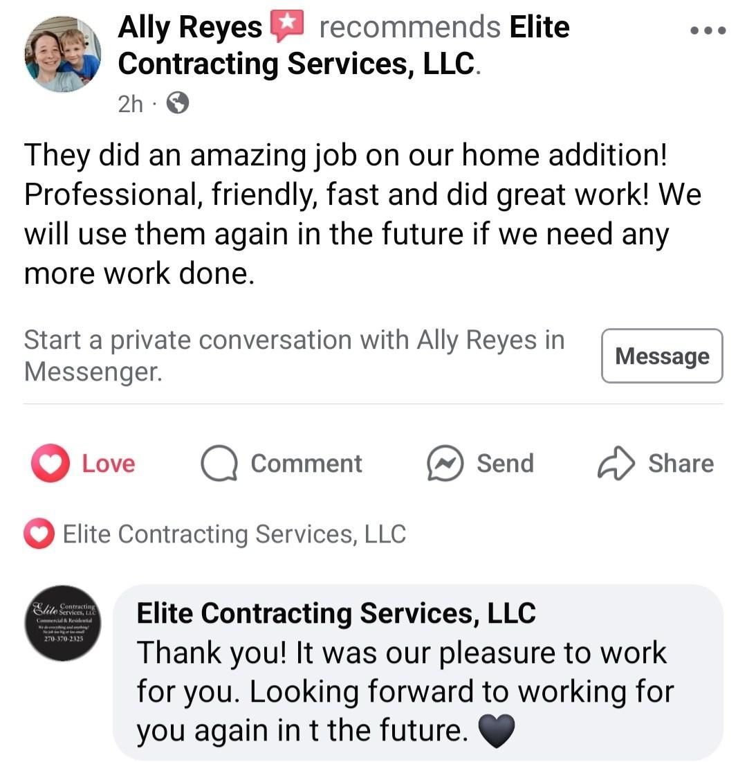  for Elite Contracting Services in Cecilia, KY