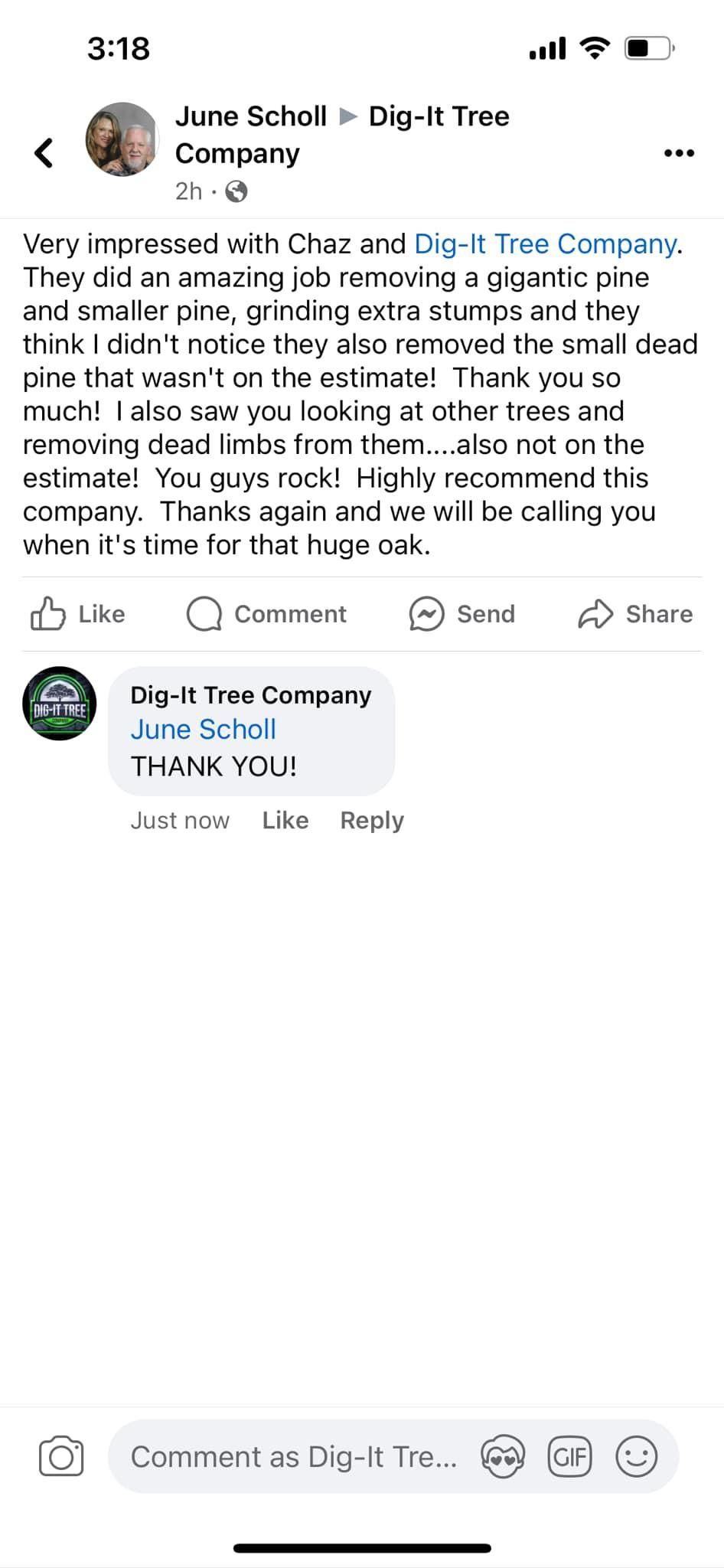  for Dig-It Tree Company in , 