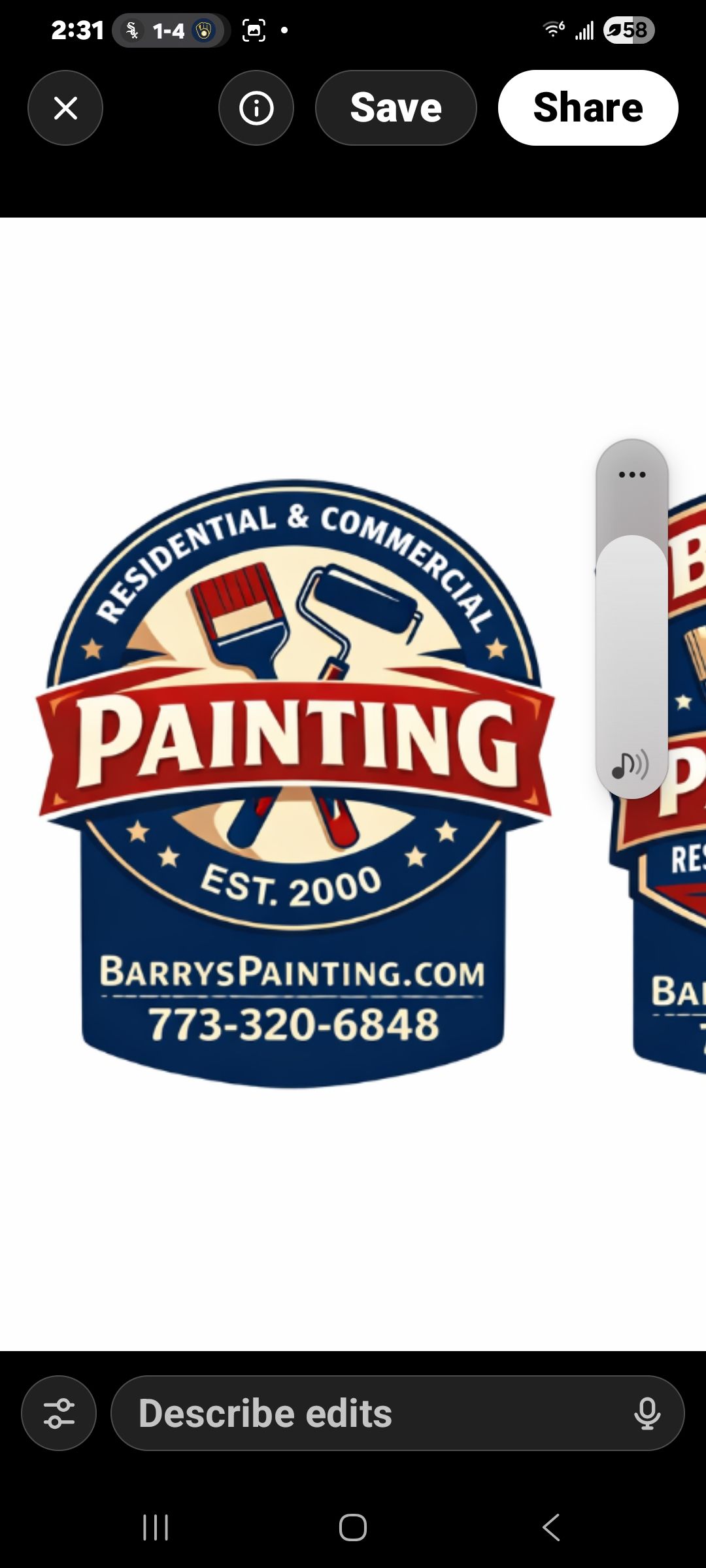  for Barrys Painting in Joliet, IL