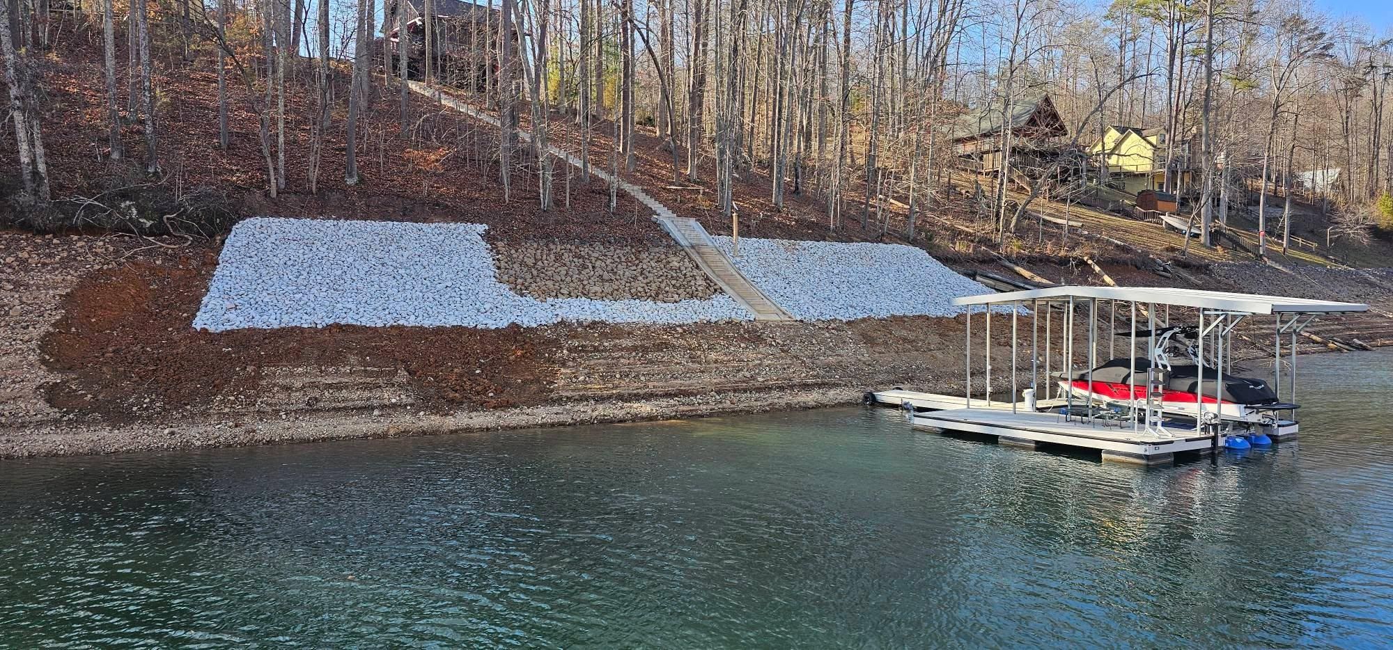 Rip Rap for Restoration Shoreline Norris Lake Rip Rap in Norris Lake, TN