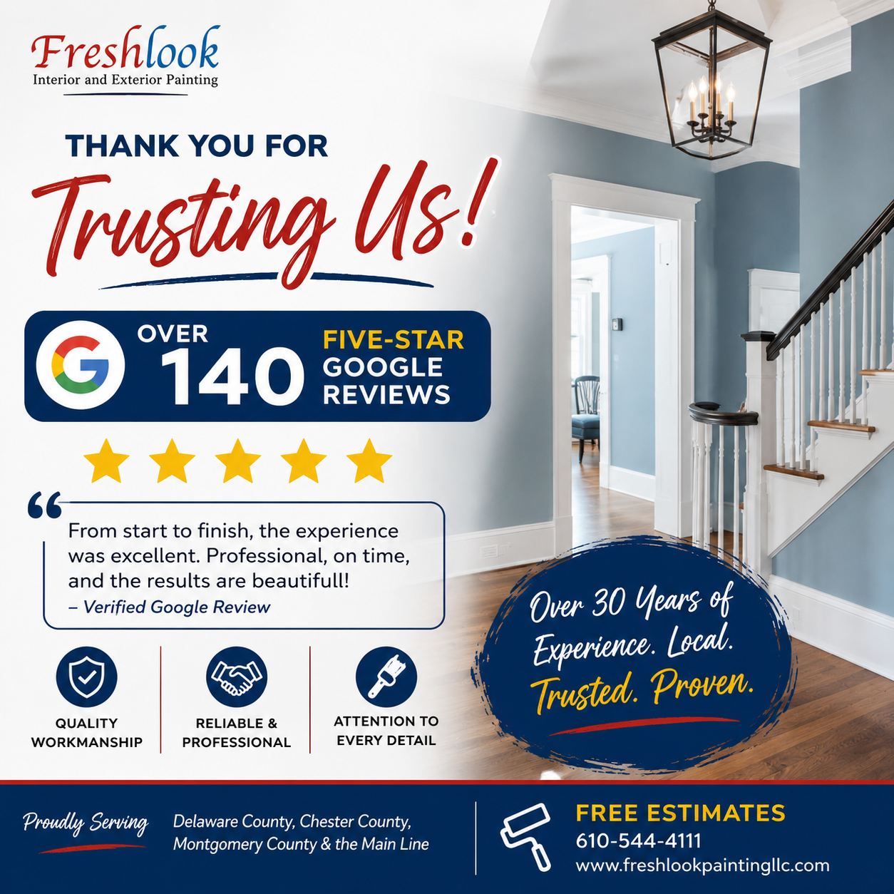 All Photos for Freshlook Painting LLC in Springfield, PA