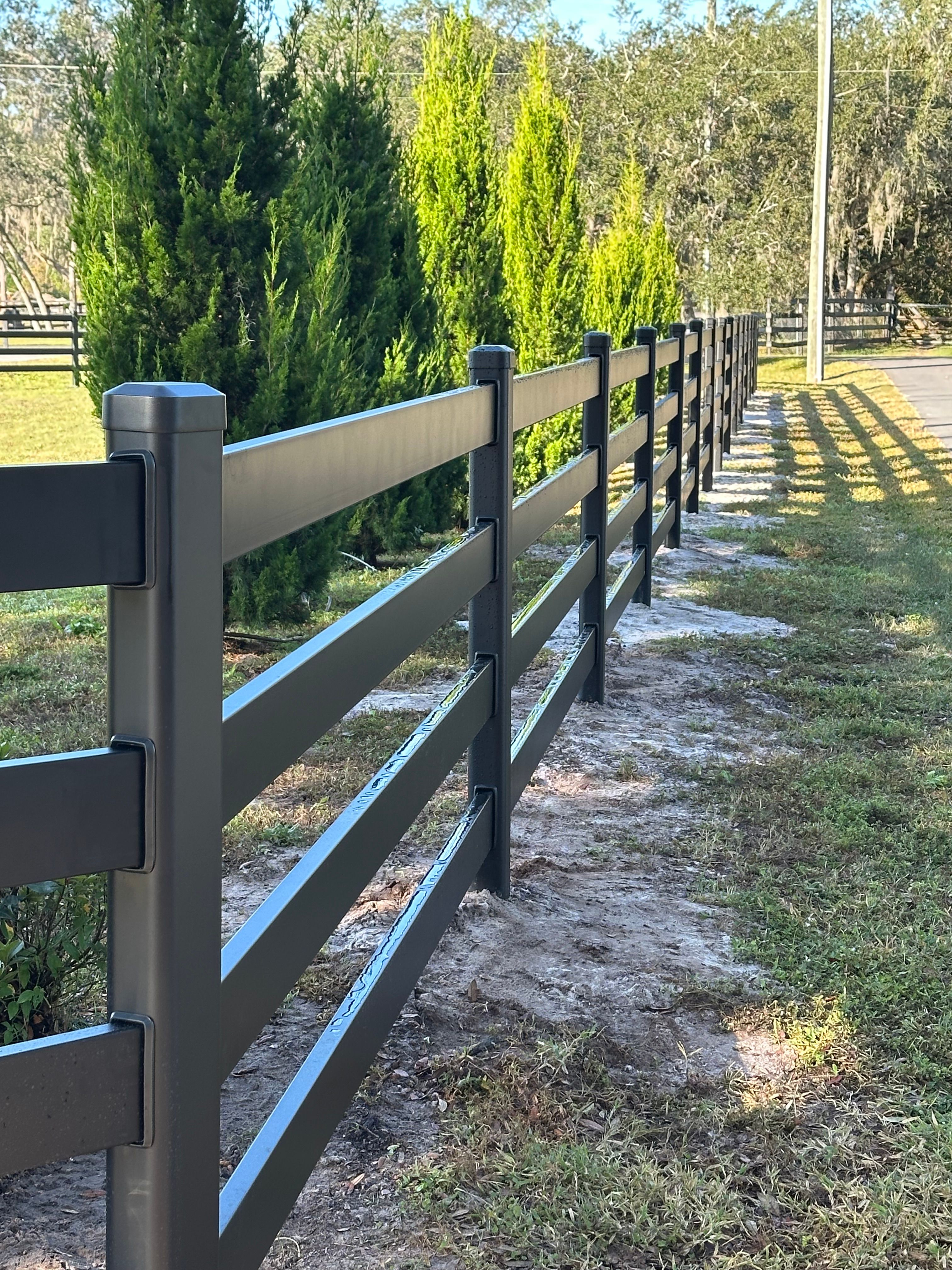 Buckley All Steel Fence for Allbritton's Outdoor Solutions Inc in Geneva, FL