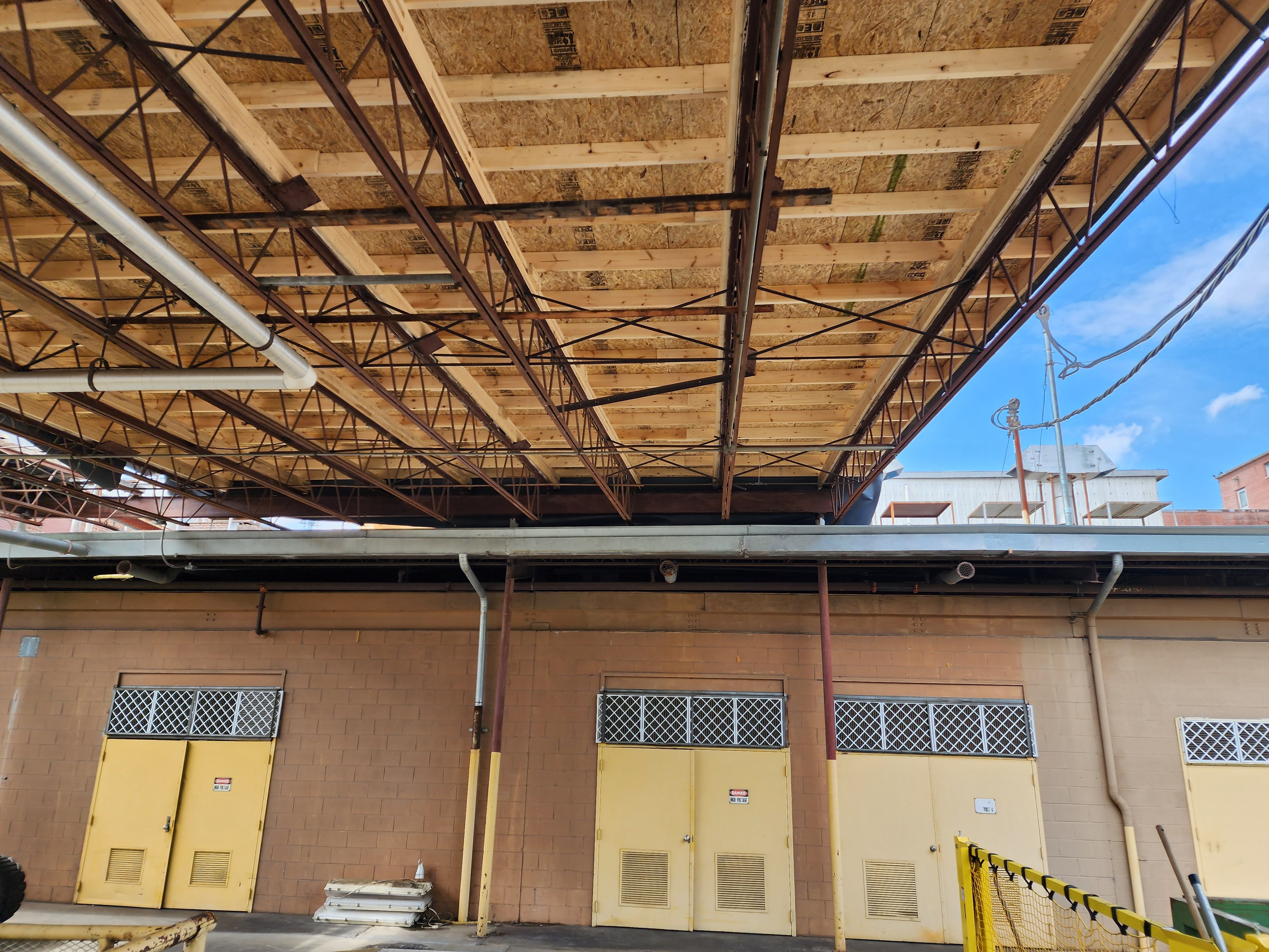 Industrial Plant Dock Roof Replacement for Merl's Construction LLC in Statesville, NC