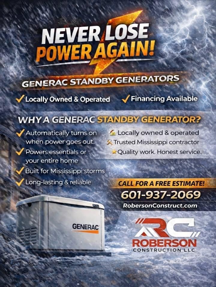  for Roberson Construction in Jackson, MS