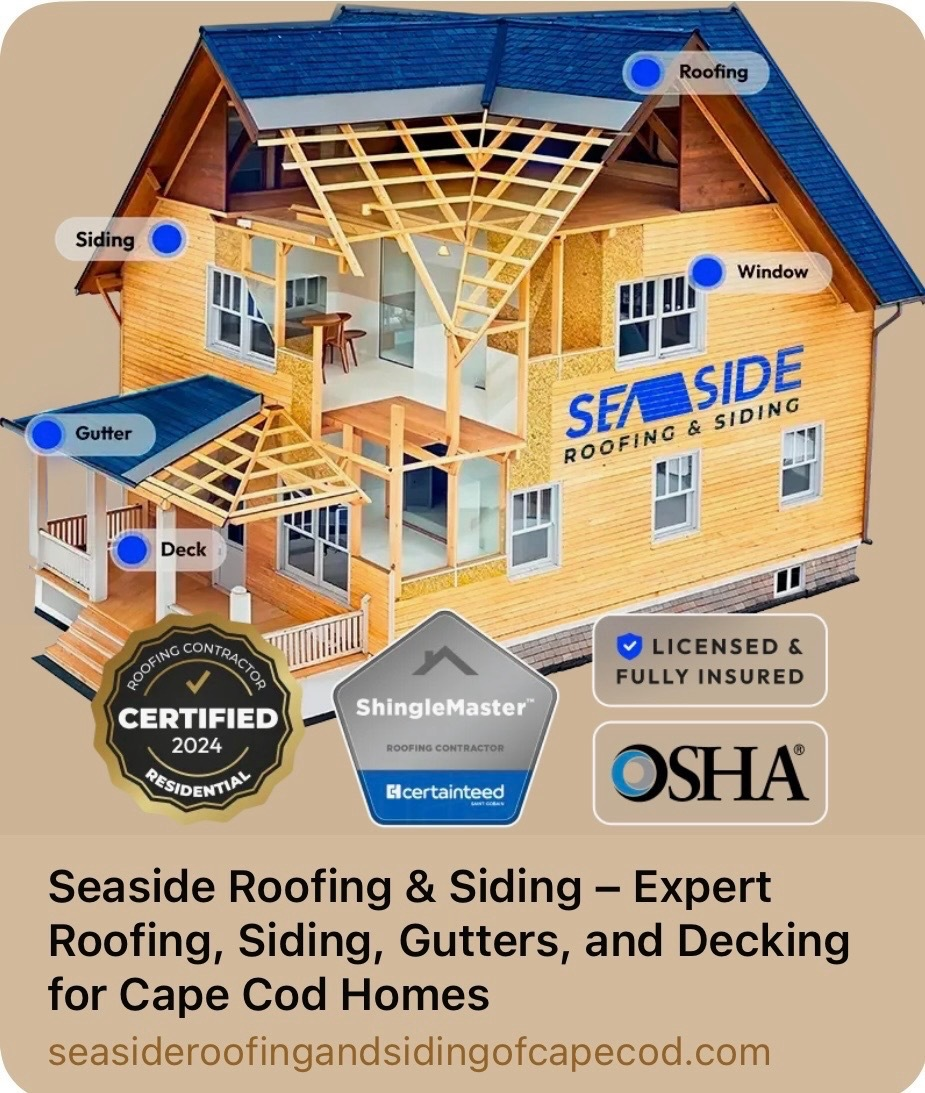  for Seaside Roofing and Siding in Barnstable County, MA