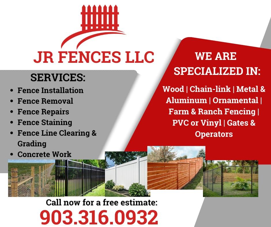  for JR Fences in Lindale, TX