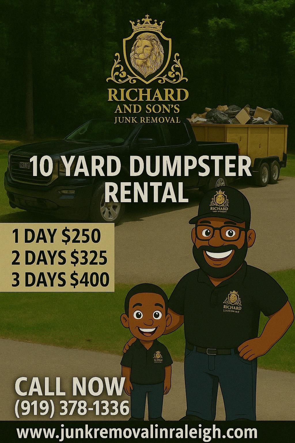  for Richard and Son's Junk Removal in Raleigh, NC