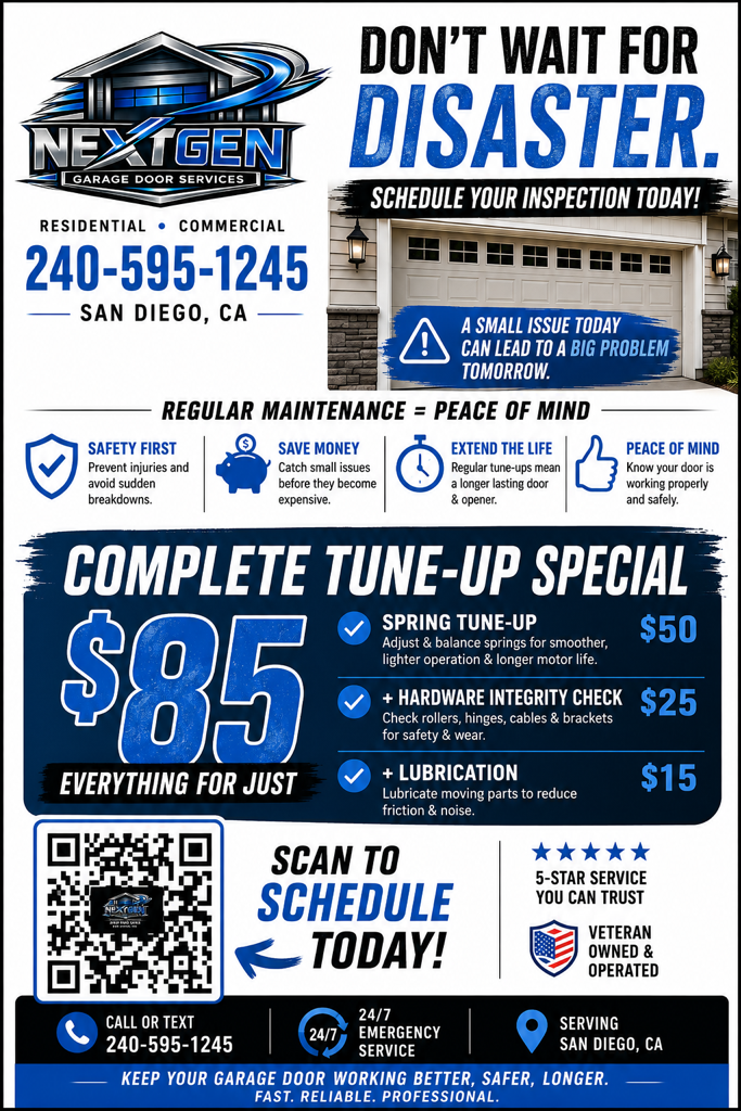  for Next Gen Garage Door Services in San Diego, CA