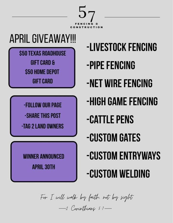  for 5-7 Fencing & Construction in Madisonville, TX