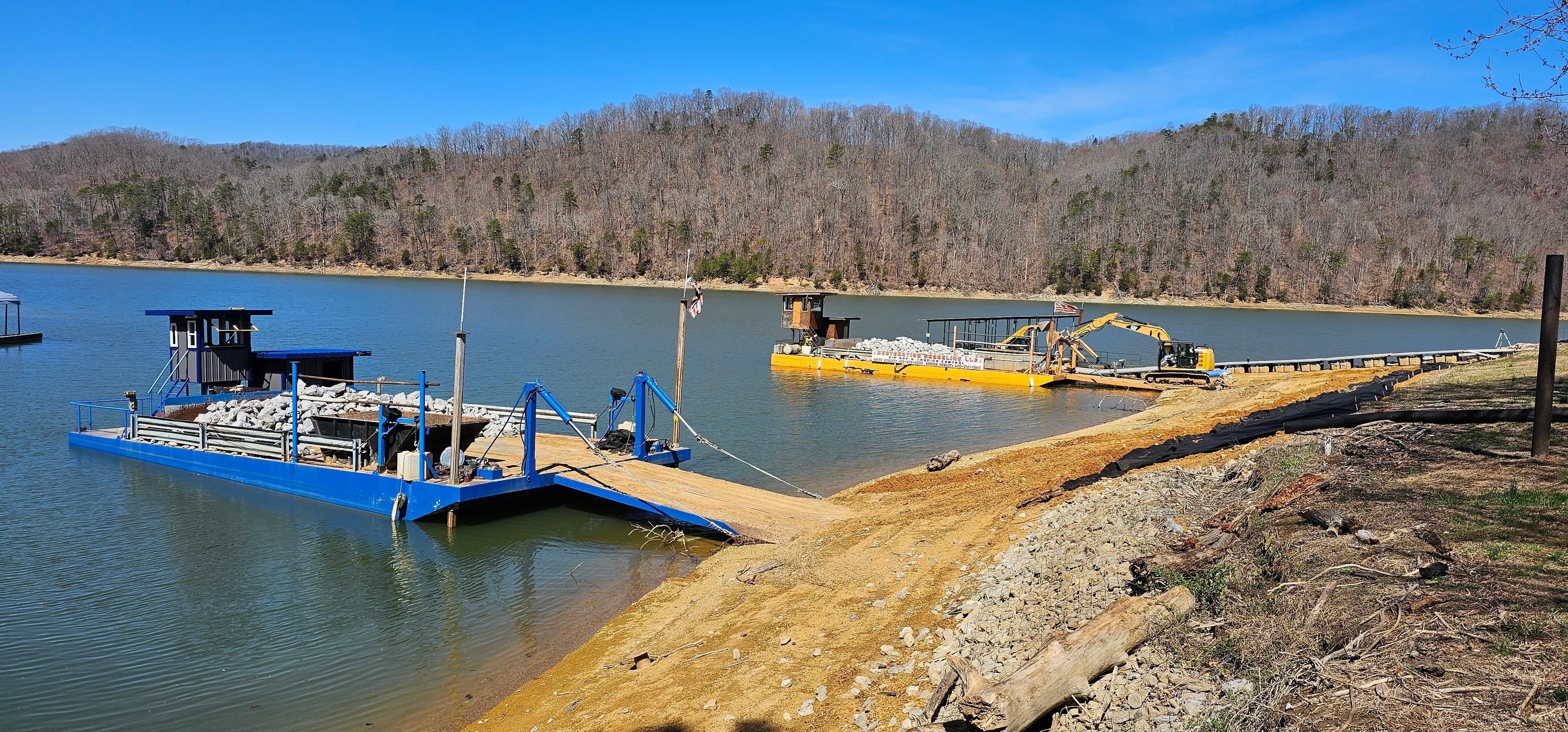 Rip Rap for Restoration Shoreline Norris Lake Rip Rap in Norris Lake, TN