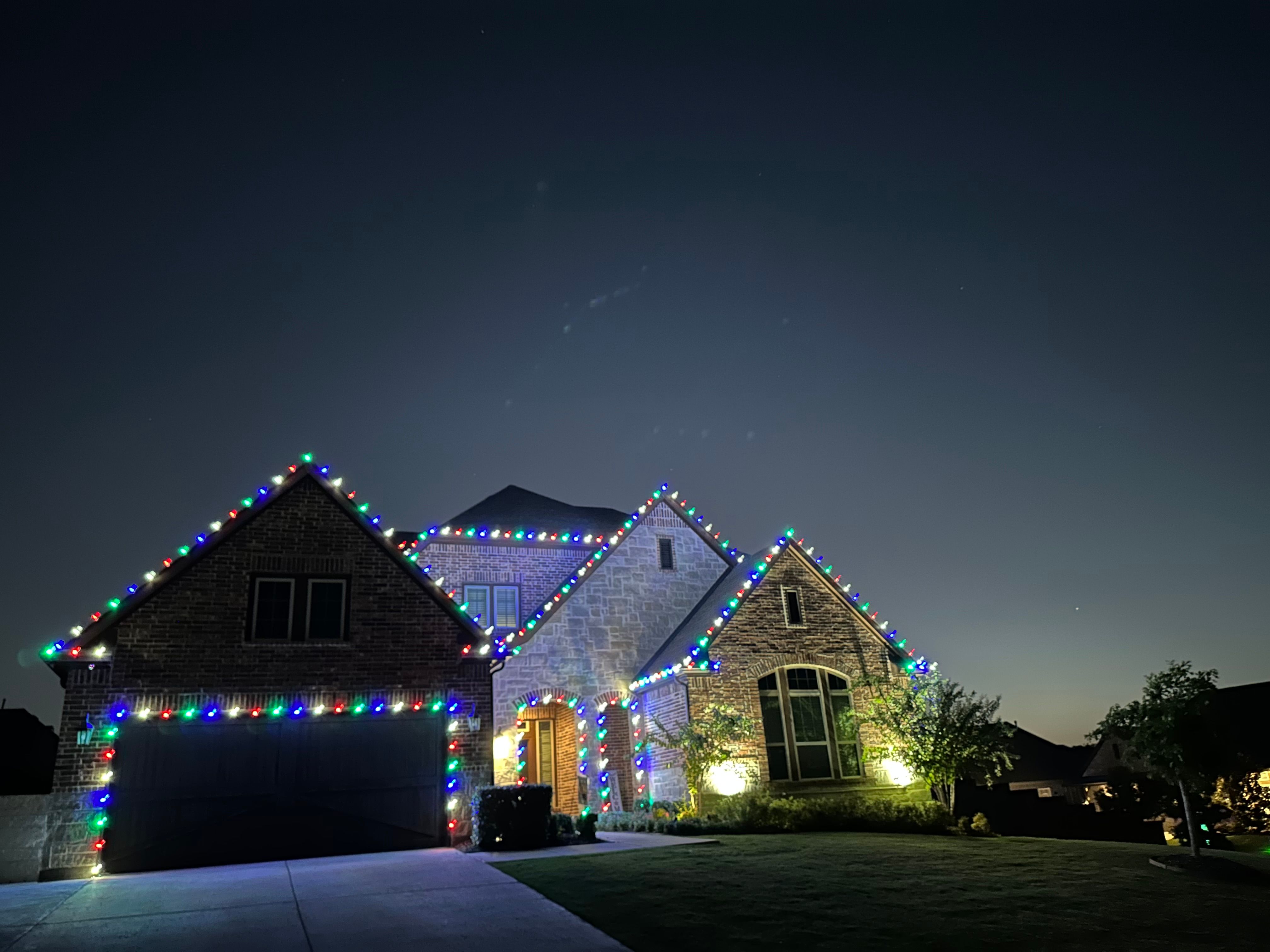 Holiday Lights for Landscape Legends in Roanoke, TX