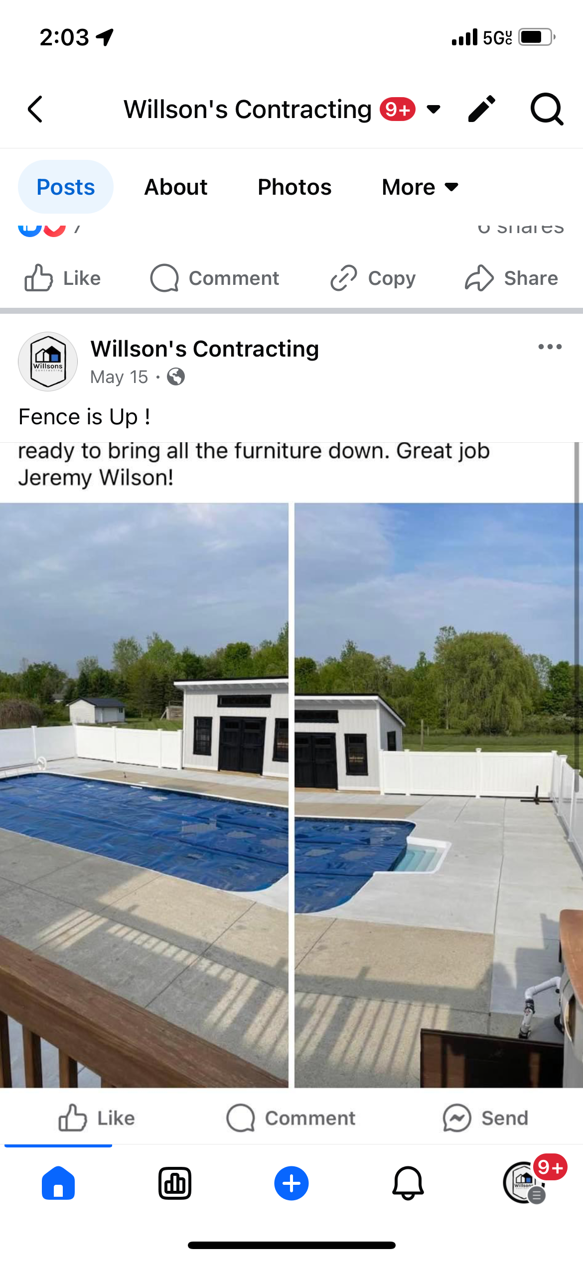  for Willson's Contracting in Davison, MI